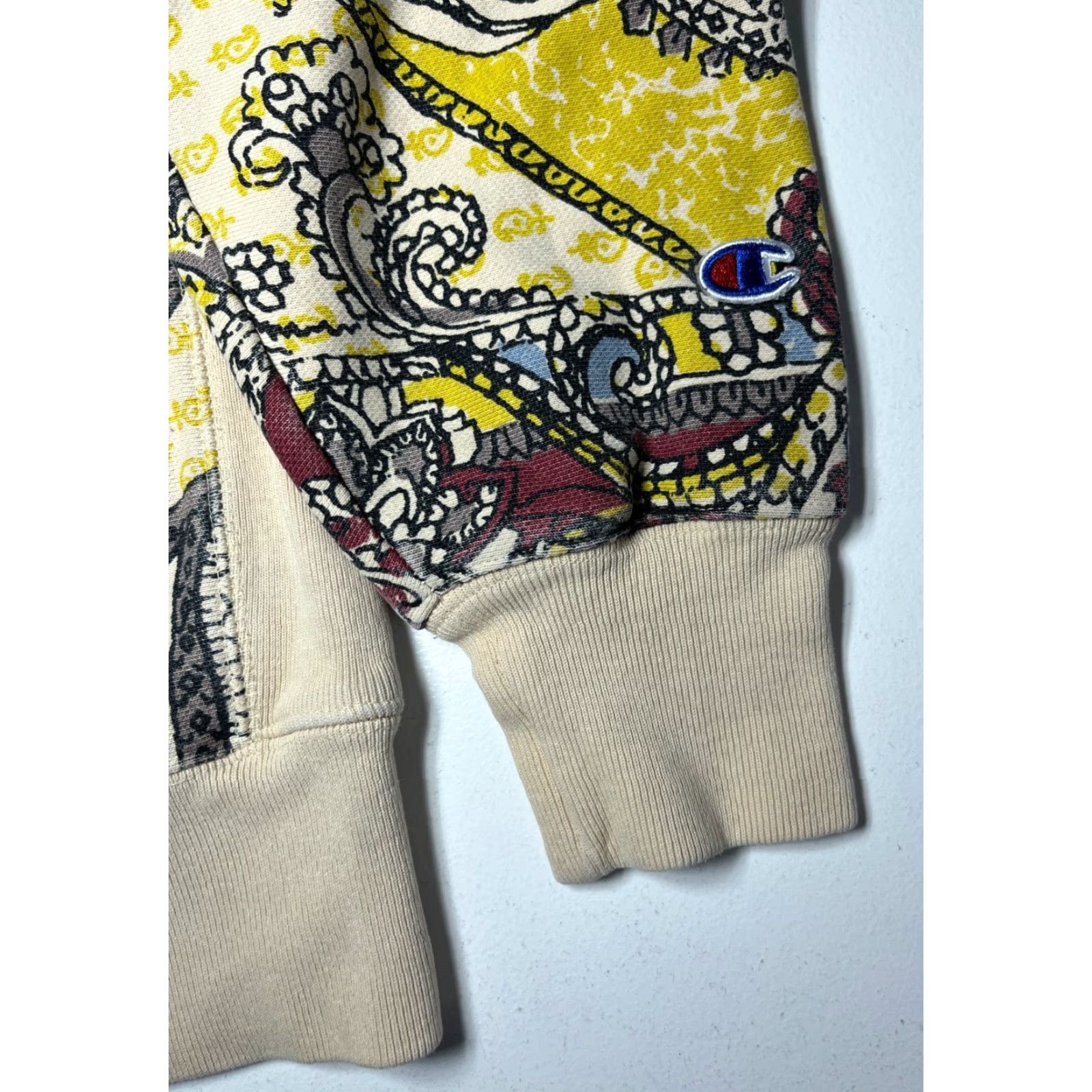 Champion Champion x Urban Outfitters Paisley Print Hoodie Men's M Front Pocket Hooded Pullover Multicolor 90s Style Reverse Weave Mens Size US M / EU 48-50 / 2 - 5 Thumbnail
