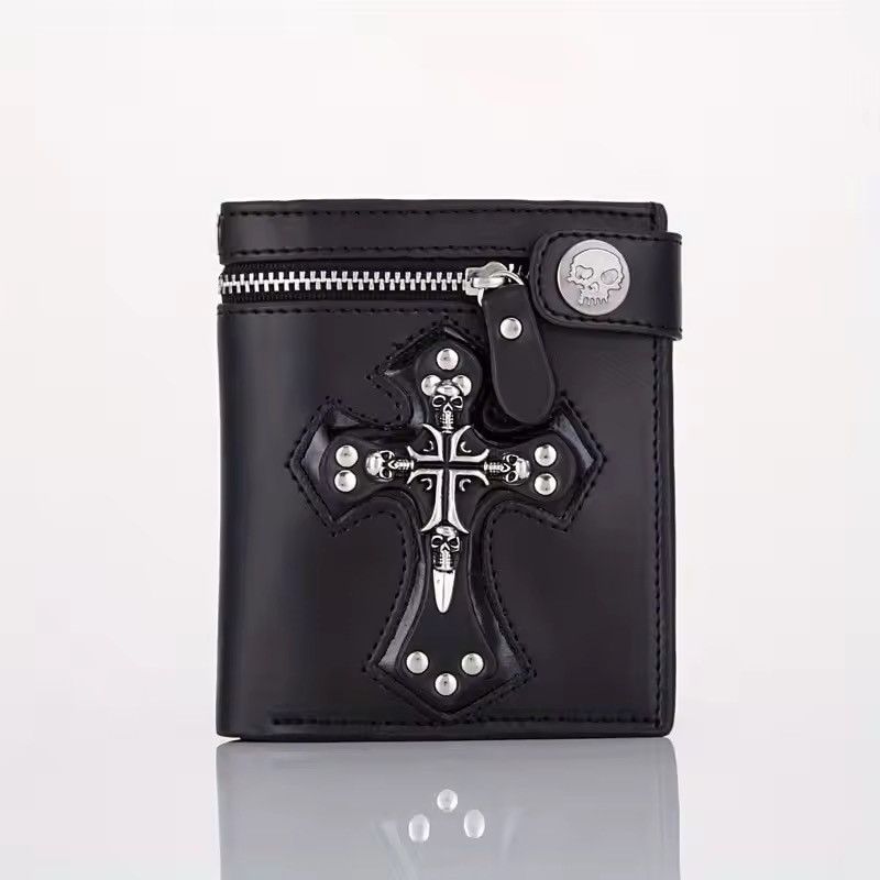 Japanese Brand Skull Cross PU Leather Wallet Size ONE SIZE - 6 Thumbnail