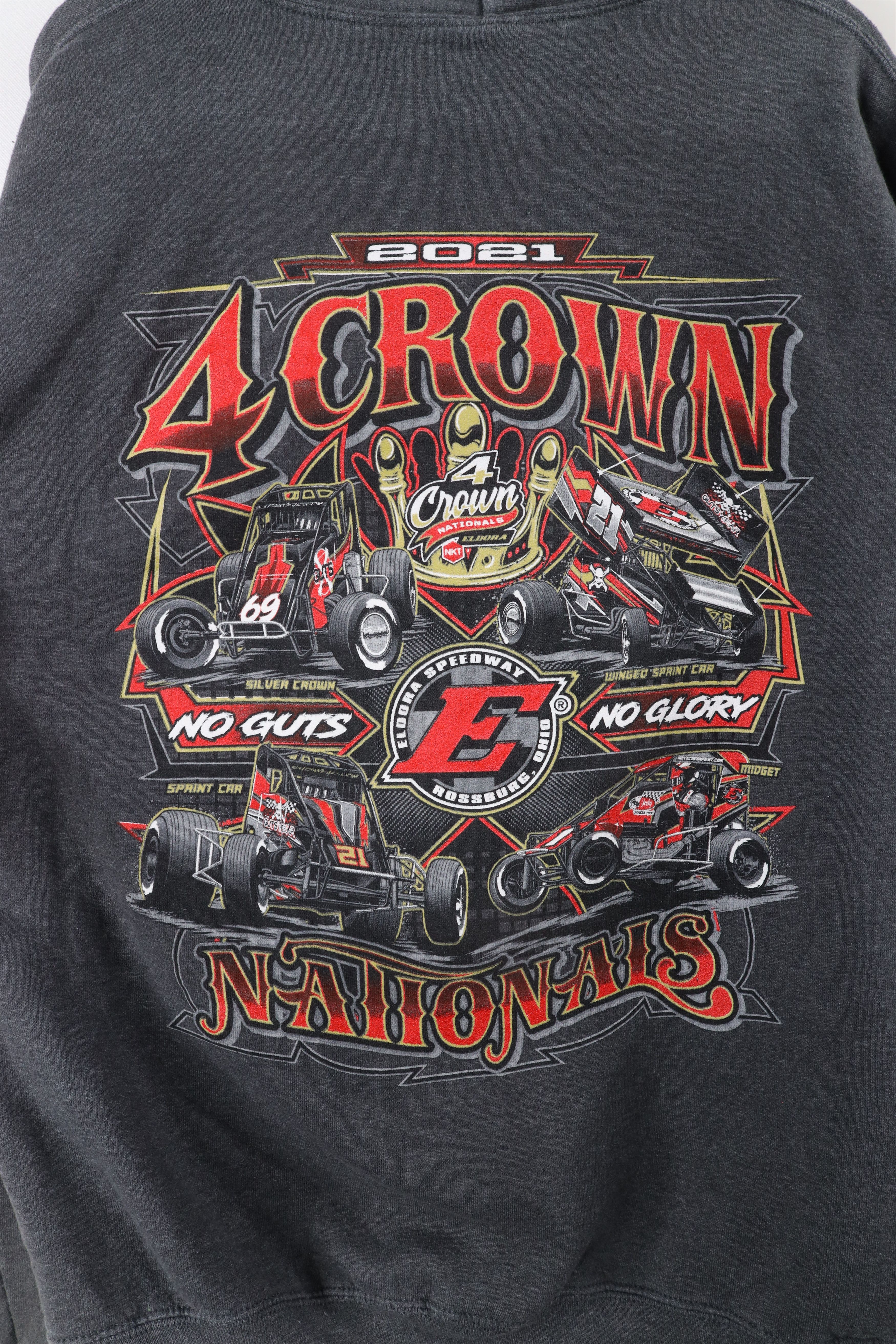 Vintage Y2K Streetwear Speedway 4 Crown Nationals Racing Hoodie Size US XL / EU 56 / 4 - 9 Thumbnail