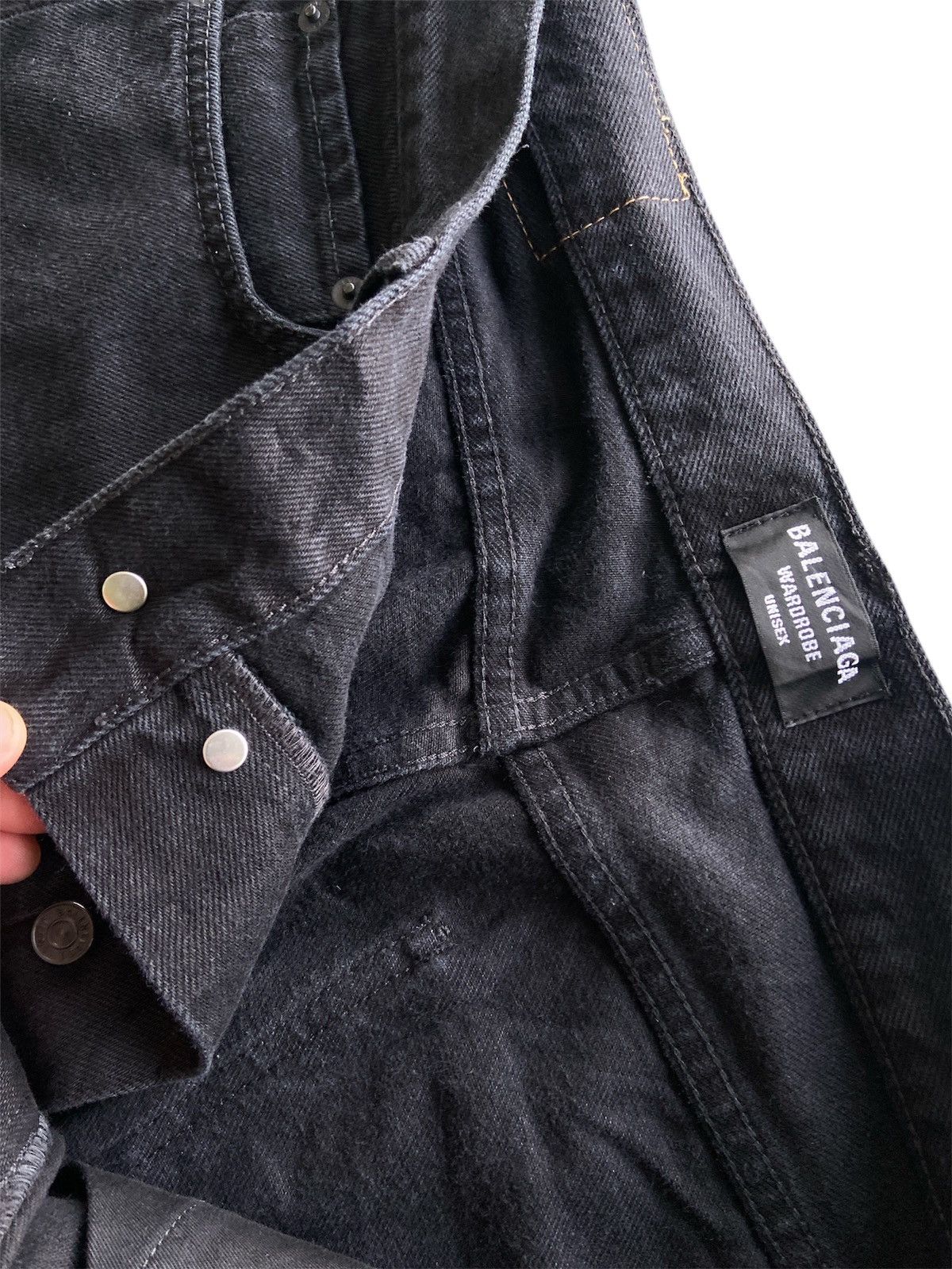 Balenciaga Balenciaga Wardrobe Unisex Black Denim Jeans Size US 32 / EU 48 - 5 Thumbnail