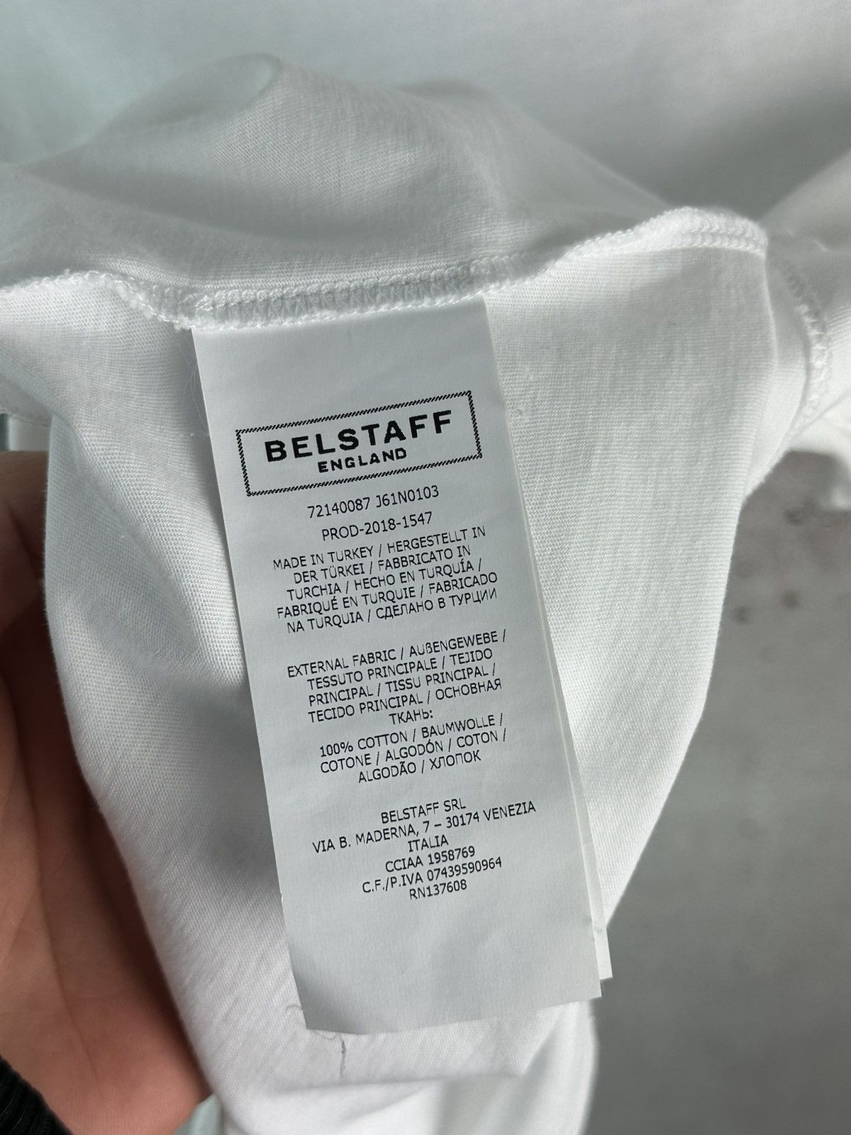Belstaff Belstaff White Cotton Logo Crew Neck Short Sleeve T-shirt Size S / US 4 / IT 40 - 8 Thumbnail