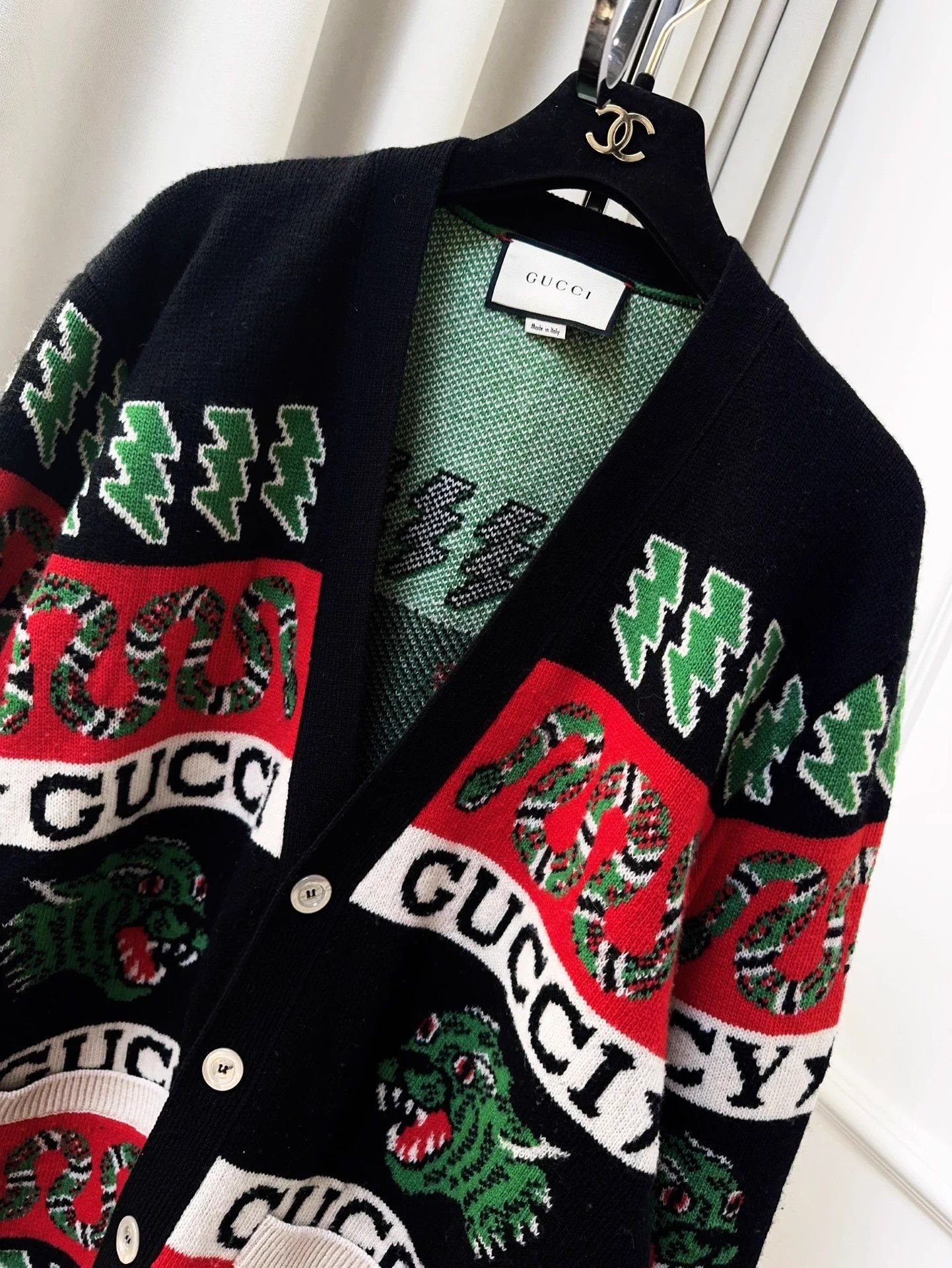 Gucci Gucci Animal Print All Over Knit Cardigan Size M Size M / US 6-8 / IT 42-44 - 2 Thumbnail