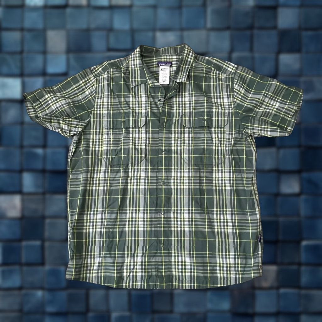 Patagonia Patagonia Shirt Mens L Green Plaid Short Sleeve Snap Button-Up Button-Front Shirt Size US L / EU 52-54 / 3 - 1 Thumbnail