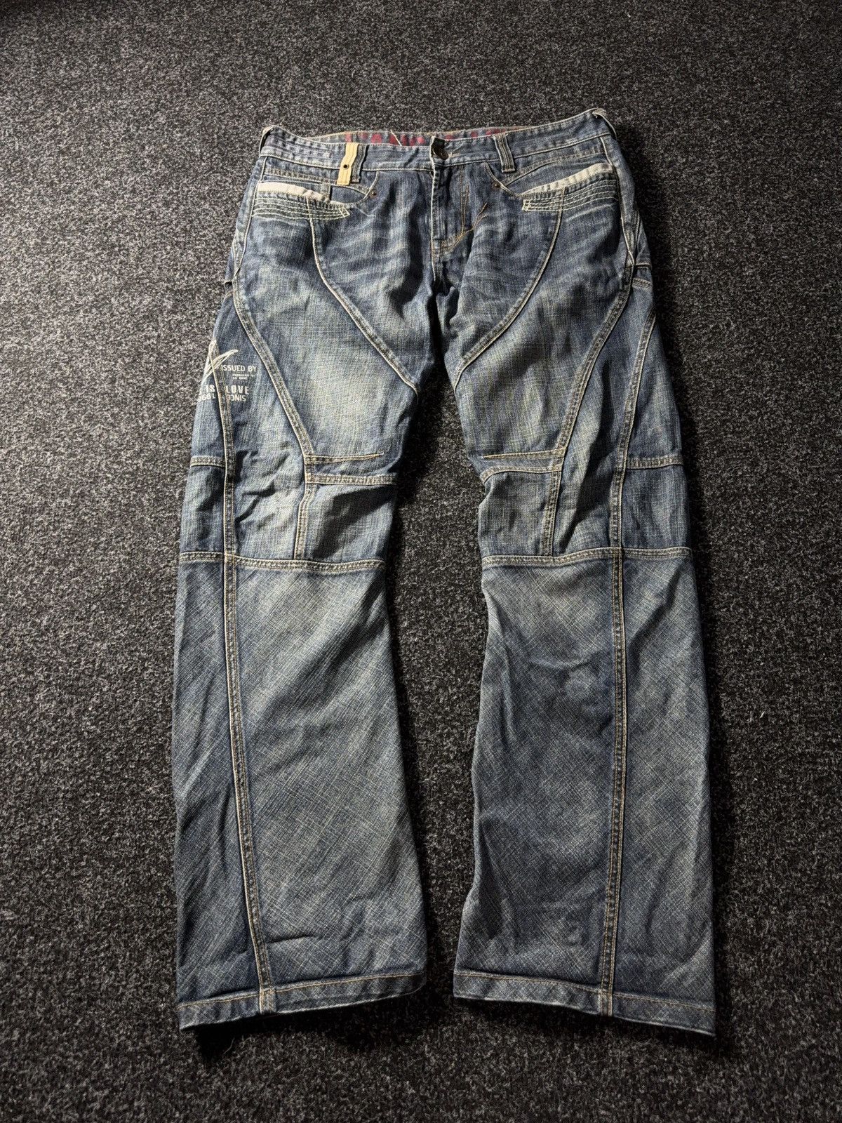 If Six Was Nine × Vintage Vintage 90s Avant Garde baggy denim pants y2k style Size US 34 / EU 50 - 1 Thumbnail