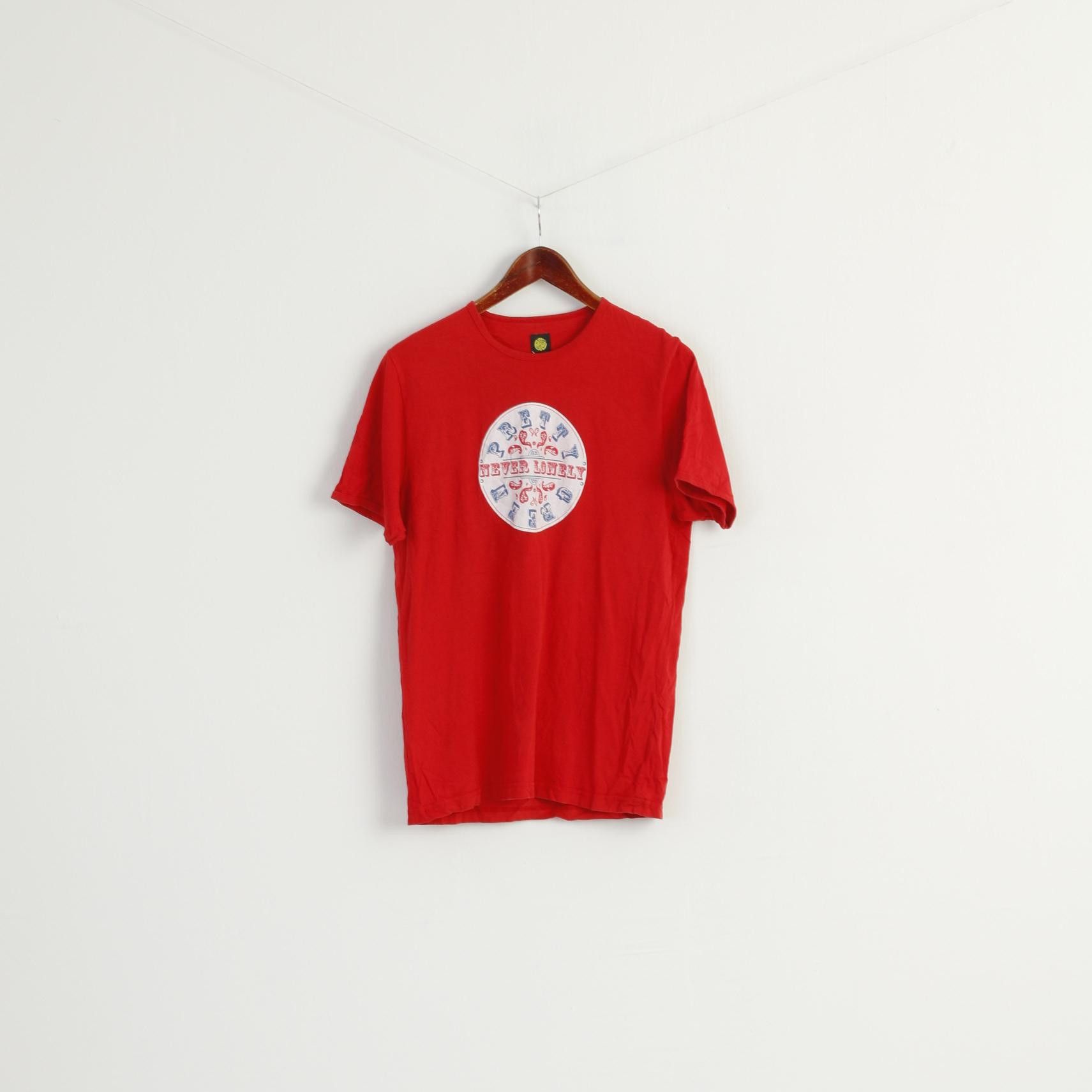 Pretty Green Pretty Green Men M Shirt Red Cotton Graphic 8845 Size US M / EU 48-50 / 2 - 1 Thumbnail