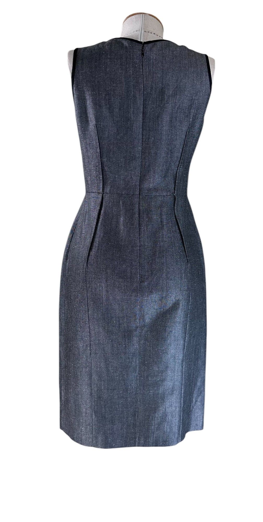 Valentino Grey Linen Suit Dress and Coat/Long Blazer Size XS / US 0-2 / IT 36-38 - 10 Thumbnail