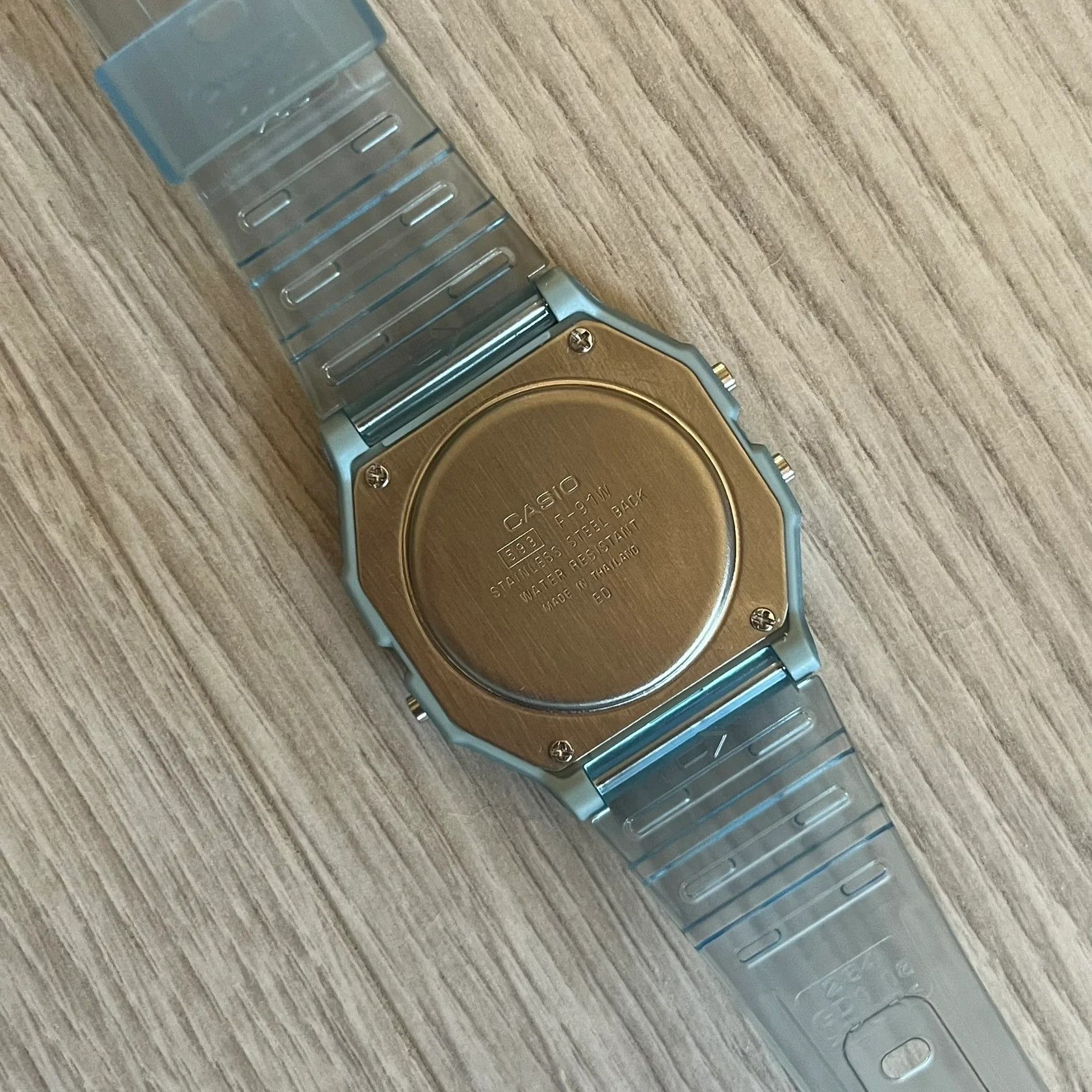 Casio Casio F-91W "Ocean Eyes" Blue Digital Watch Size ONE SIZE - 8 Thumbnail