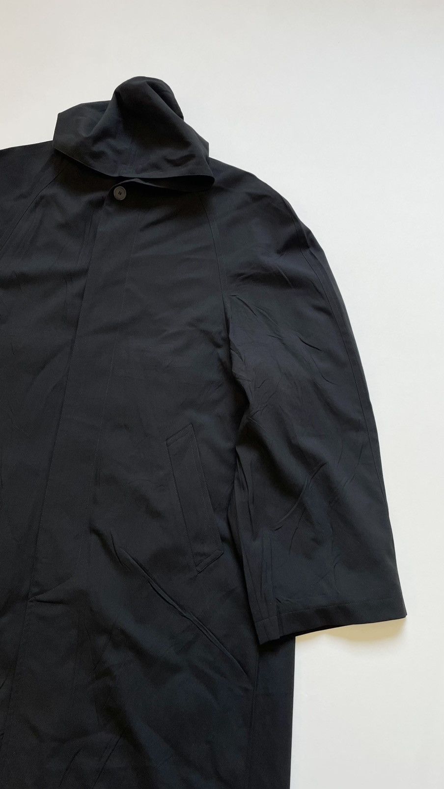 Balenciaga S/S 24 Black Wool Hooded Cloak Jacket Size US XL / EU 56 / 4 - 6 Thumbnail