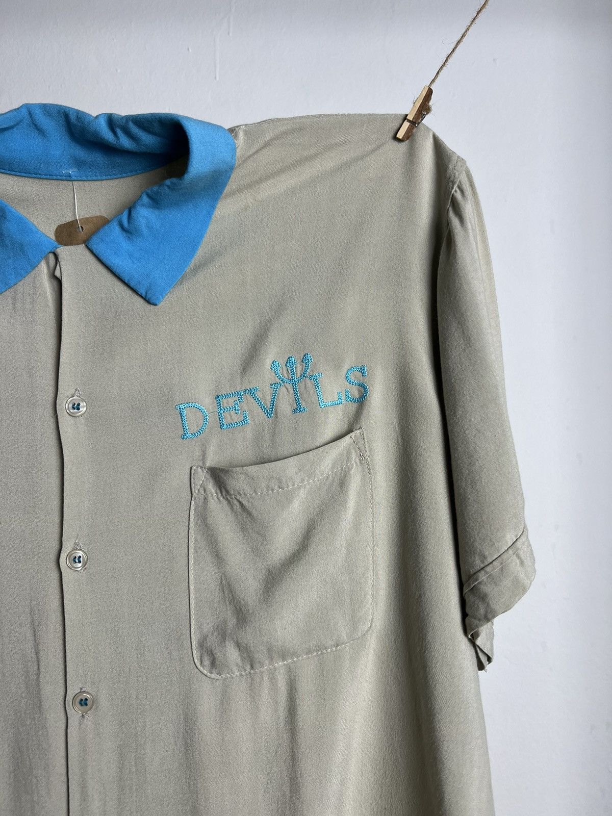 Japanese Brand × Tedman × Vintage Vintage Tedman Red Devil Bowling Shirts Size US L / EU 52-54 / 3 - 4 Thumbnail