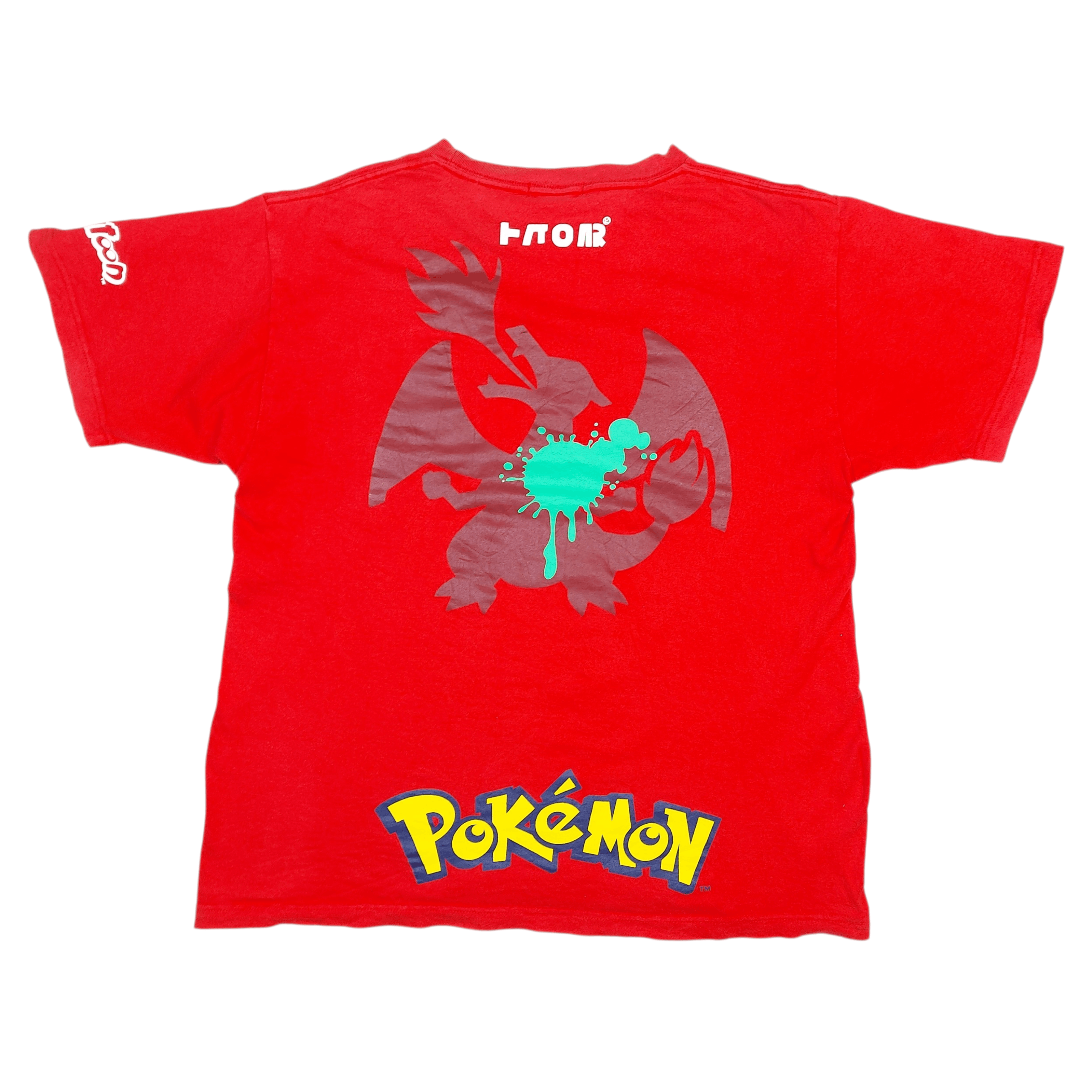 Pokemon 2015 Nintendo Splatoon X Pokemon Charizard Double-Sided TEE Size US L / EU 52-54 / 3 - 3 Thumbnail