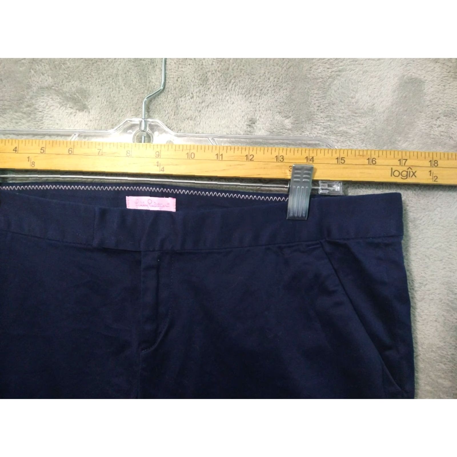 Lilly Pulitzer Lilly Pulitzer Pants Womens 12 Navy Blue Chino Mid Rise Trouser Cotton Preppy Size 34" / US 12 / IT 48 - 3 Thumbnail