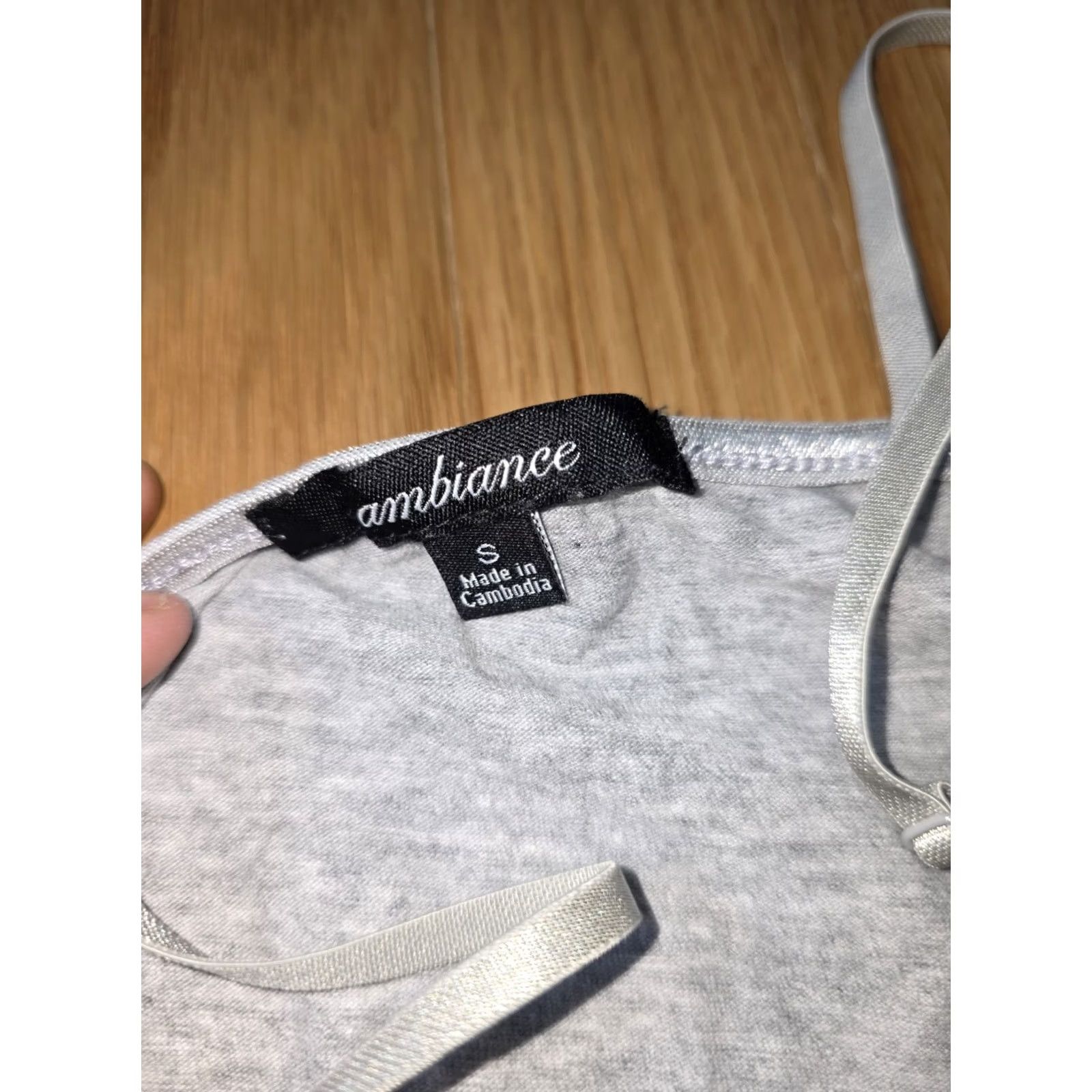 Vintage Ambiance Apparel Tank Top Women S Slim Cotton Spaghetti Strap Crew Neck Casual Grey Tunic Length Adjustable Strap Camisole Plain Sleeveless Size S / US 4 / IT 40 - 5 Thumbnail
