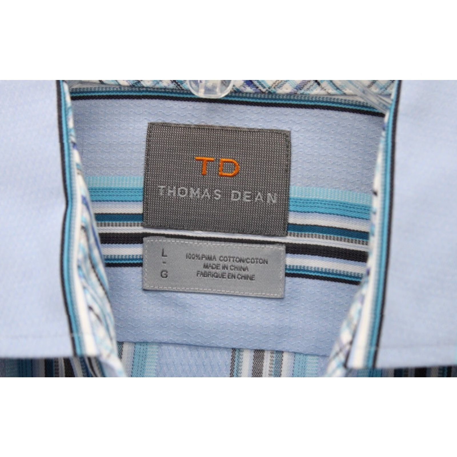 Vintage Thomas Dean Dress Shirt Men’s Large Blue Striped Woven Cotton Casual Shirt Dress Shirt Men’s Large Blue Striped Woven Cotton Casual Size US L / EU 52-54 / 3 - 6 Thumbnail