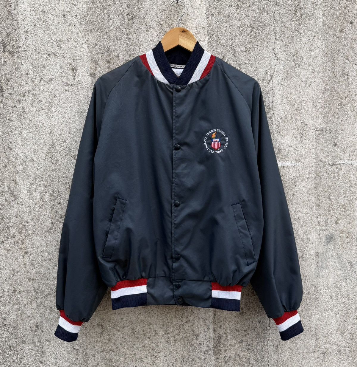 Lee VTG 80s USA Olympic Training Center Jacket Lee Nylon Bomber Size US L / EU 52-54 / 3 - 2 Thumbnail