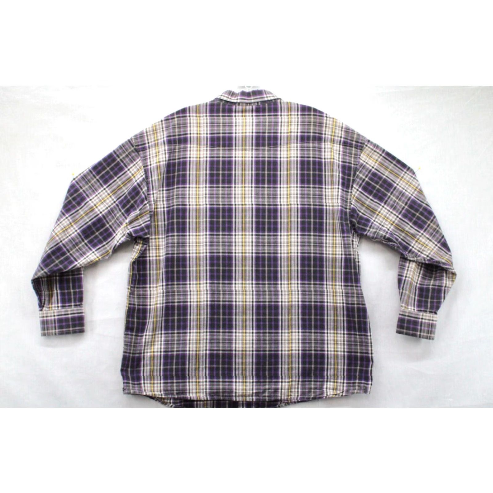 Vintage Panhandle Slim Shirt Men's XL Purple Plaid Cowboy Long Sleeve Cotton Button Down Shirt Size US XL / EU 56 / 4 - 2 Thumbnail