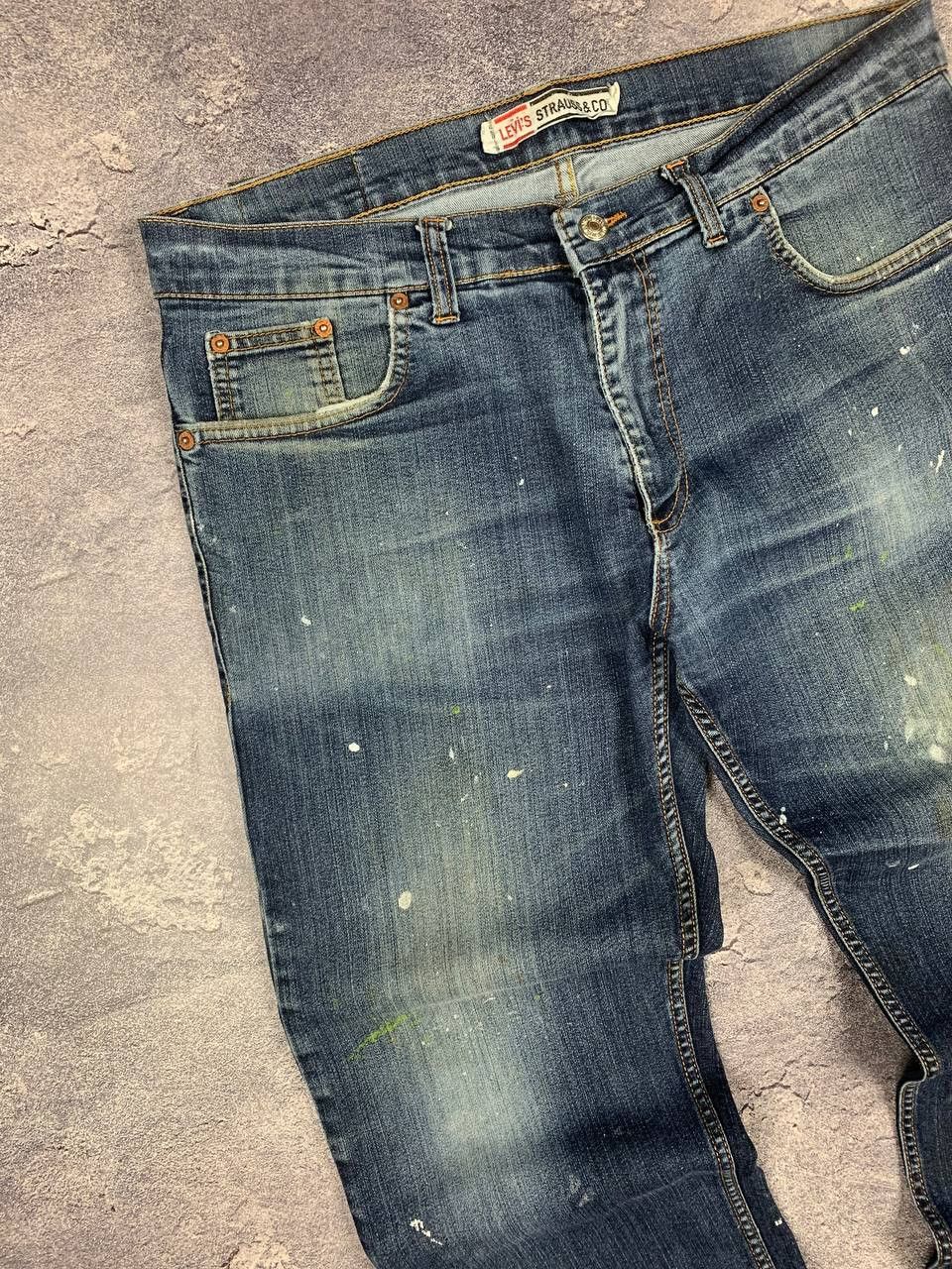 Levi's Levi’s Vintage Paint Jeans W35 L32 (Fits L27) Blue Size US 32 / EU 48 - 2 Thumbnail