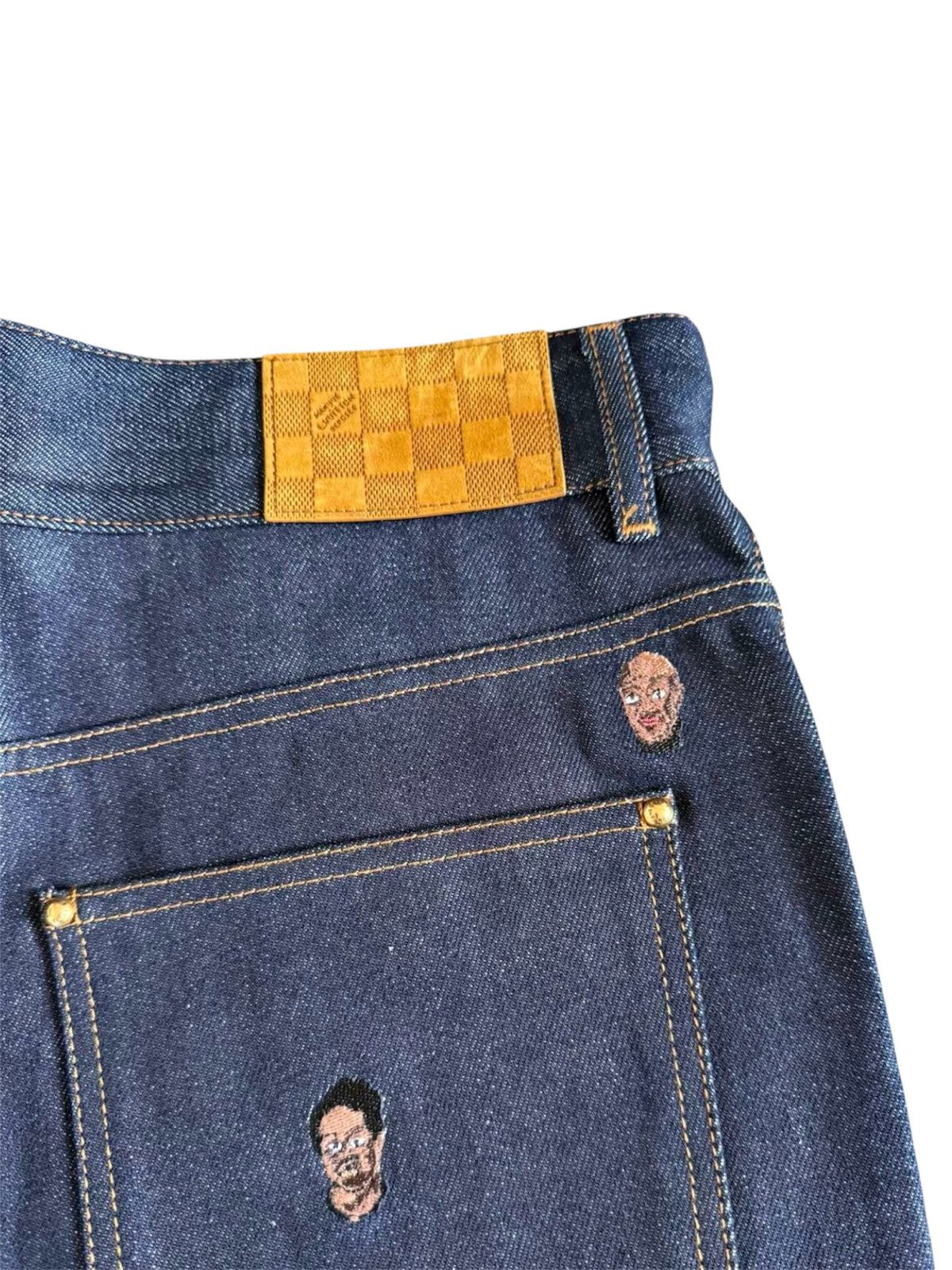 Louis Vuitton Louis Vuitton Pharrell 34 Embroidered bootcut Denim Pants Size US 34 / EU 50 - 4 Thumbnail