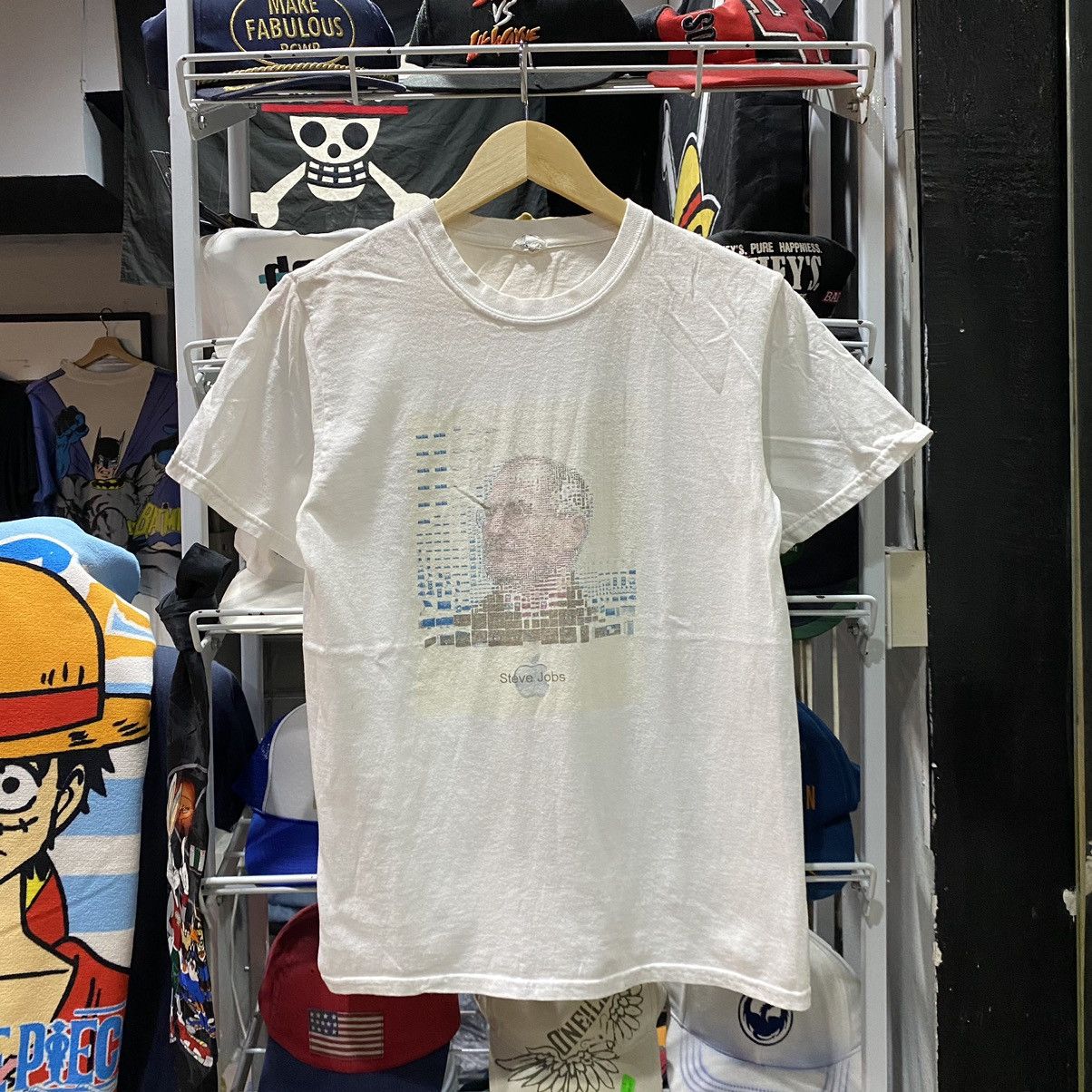 image of Apple Steve Jobs Photo Tee in White, Men's (Size Small)