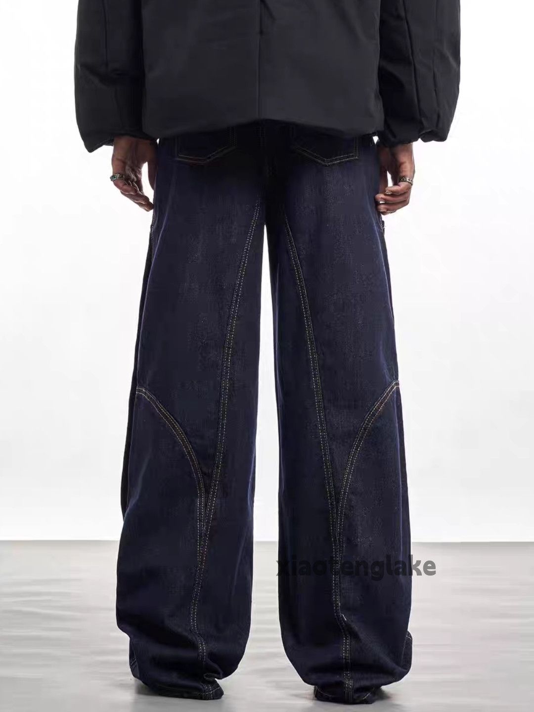 Designer × Jean × Vintage utility skate hiphop loose baggy patchwork carpenter jeans Size US 32 / EU 48 - 4 Thumbnail