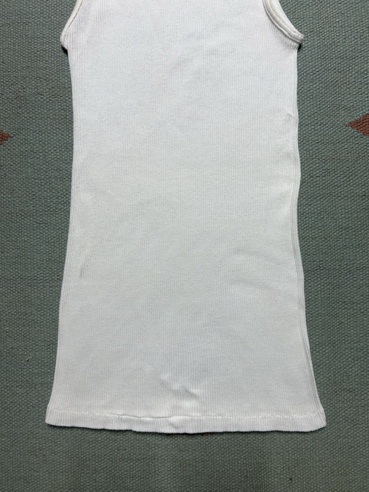 Vintage Vtg Hanes ribbed tank top beater shirt cotton beach medium Size US M / EU 48-50 / 2 - 2 Thumbnail