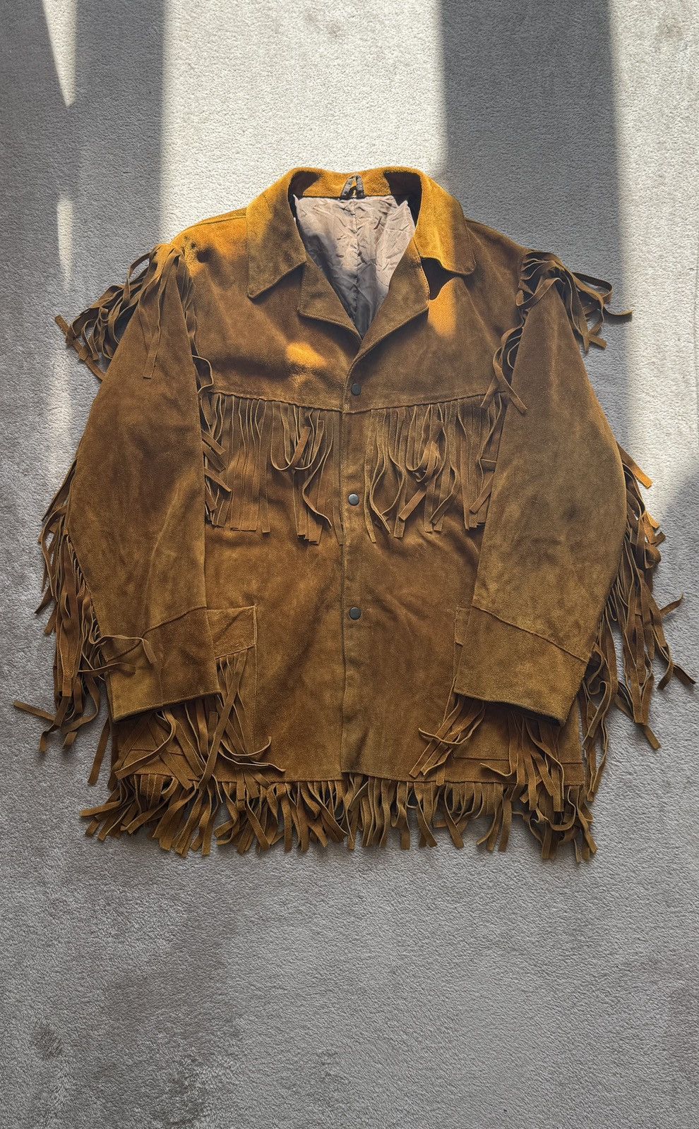 Cowboy Equipment Rare Western Fringe Leather Jacket Country Boho schott gucci Size L / US 10 / IT 46 - 1 Thumbnail