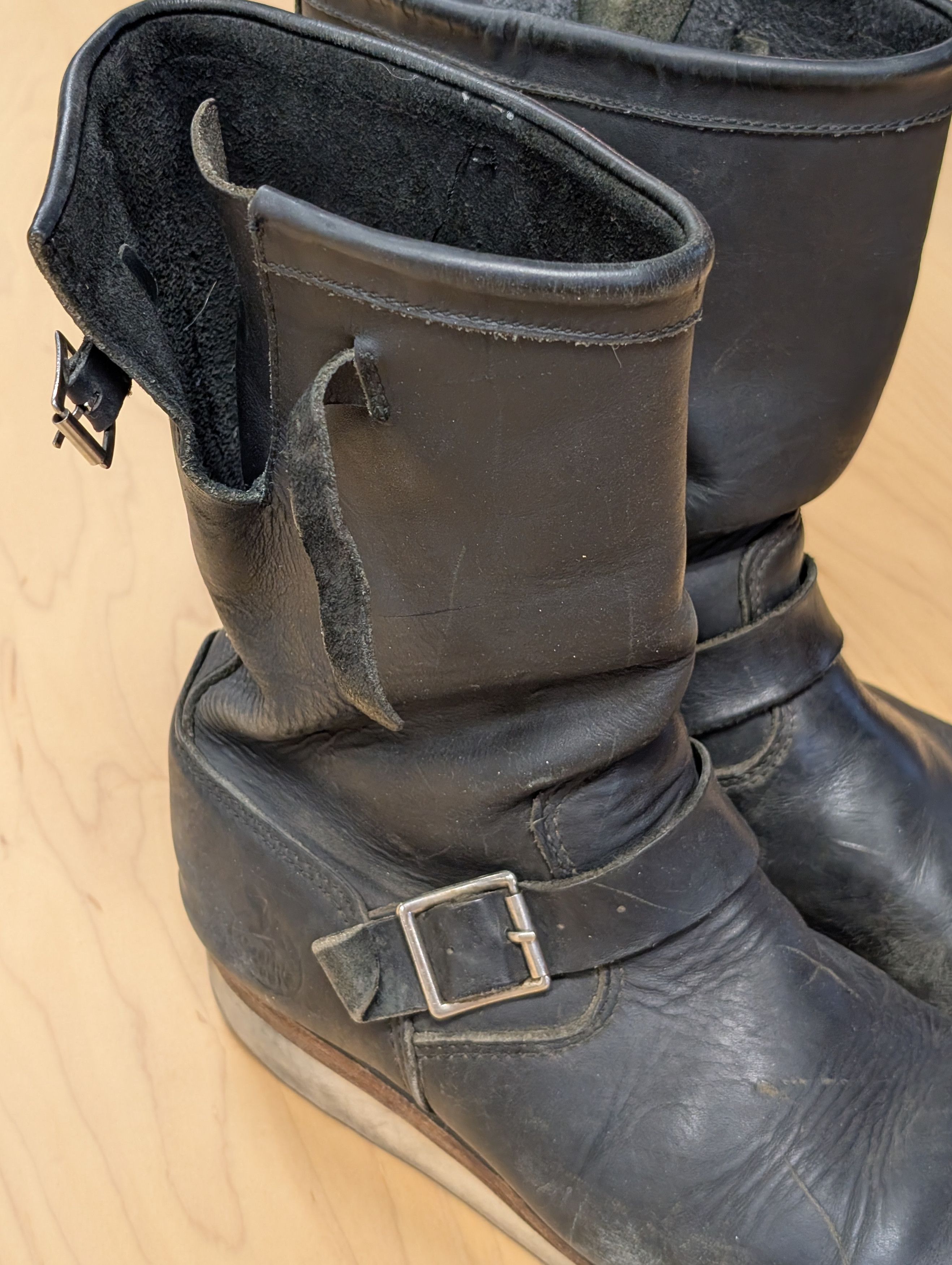 Red Wing Red Wing 2268 Black Leather Engineer Boots Size US 12 / EU 45 - 3 Thumbnail