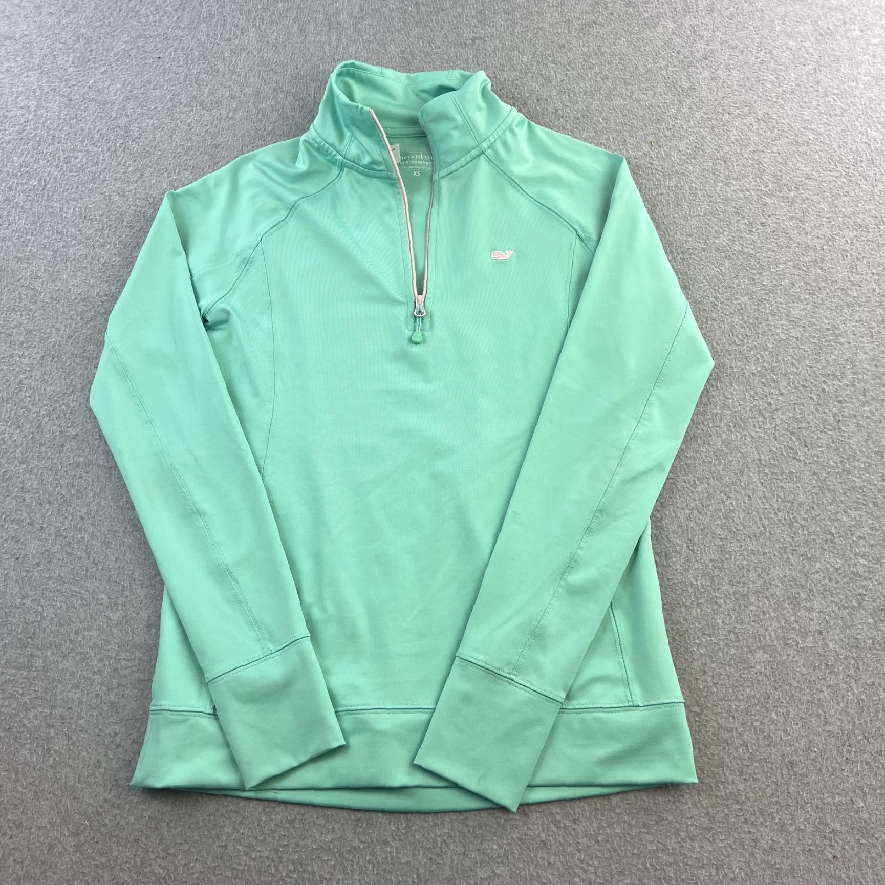 Vineyard Vines VINEYARD VINES Pullover Womens XS Green Performance Half Zip Athletic Lightweight Shirt Size XS / US 0-2 / IT 36-38 - 2 Thumbnail