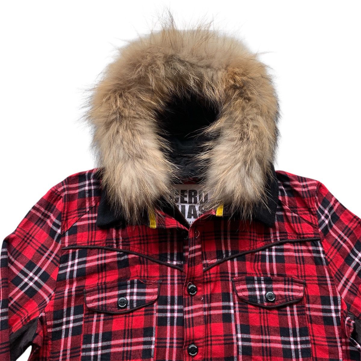 Japanese Brand Cero Nias Fur Double Layerd Plaid Punk Gothic Style Jacket Size US L / EU 52-54 / 3 - 2 Thumbnail