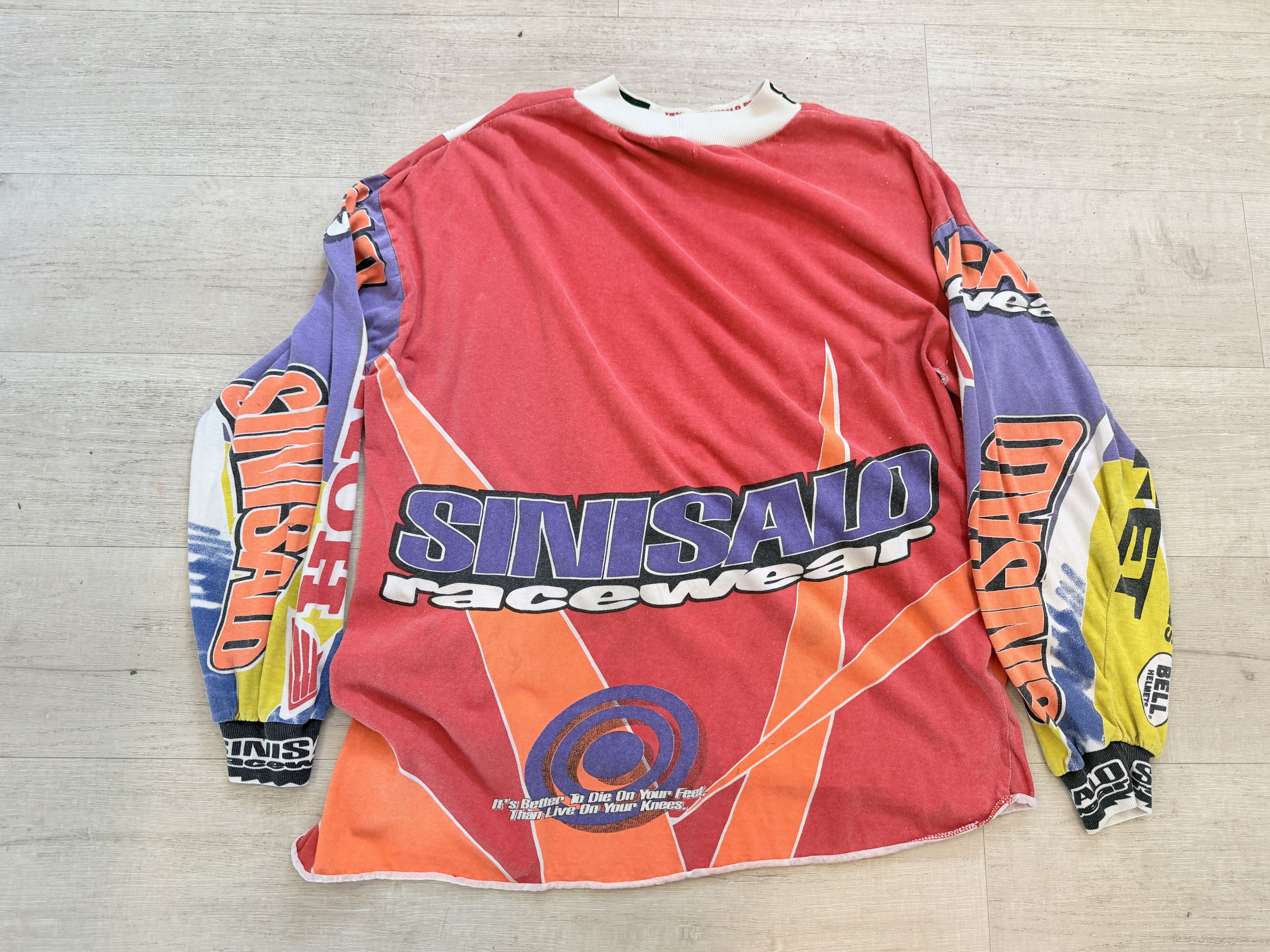 Honda Vintage 90's Honda Racing Sinasalo Moto Jersey Size US XL / EU 56 / 4 - 2 Thumbnail