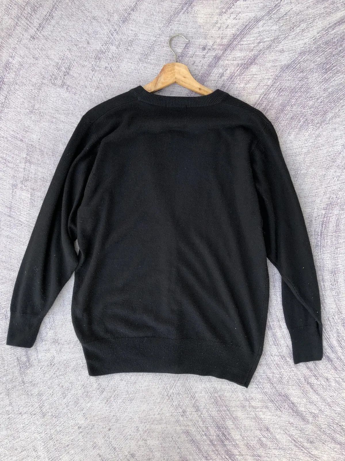 Other Black Cardigan V Neck Sweater Long Sleeve Pullover Size US L / EU 52-54 / 3 - 9 Thumbnail
