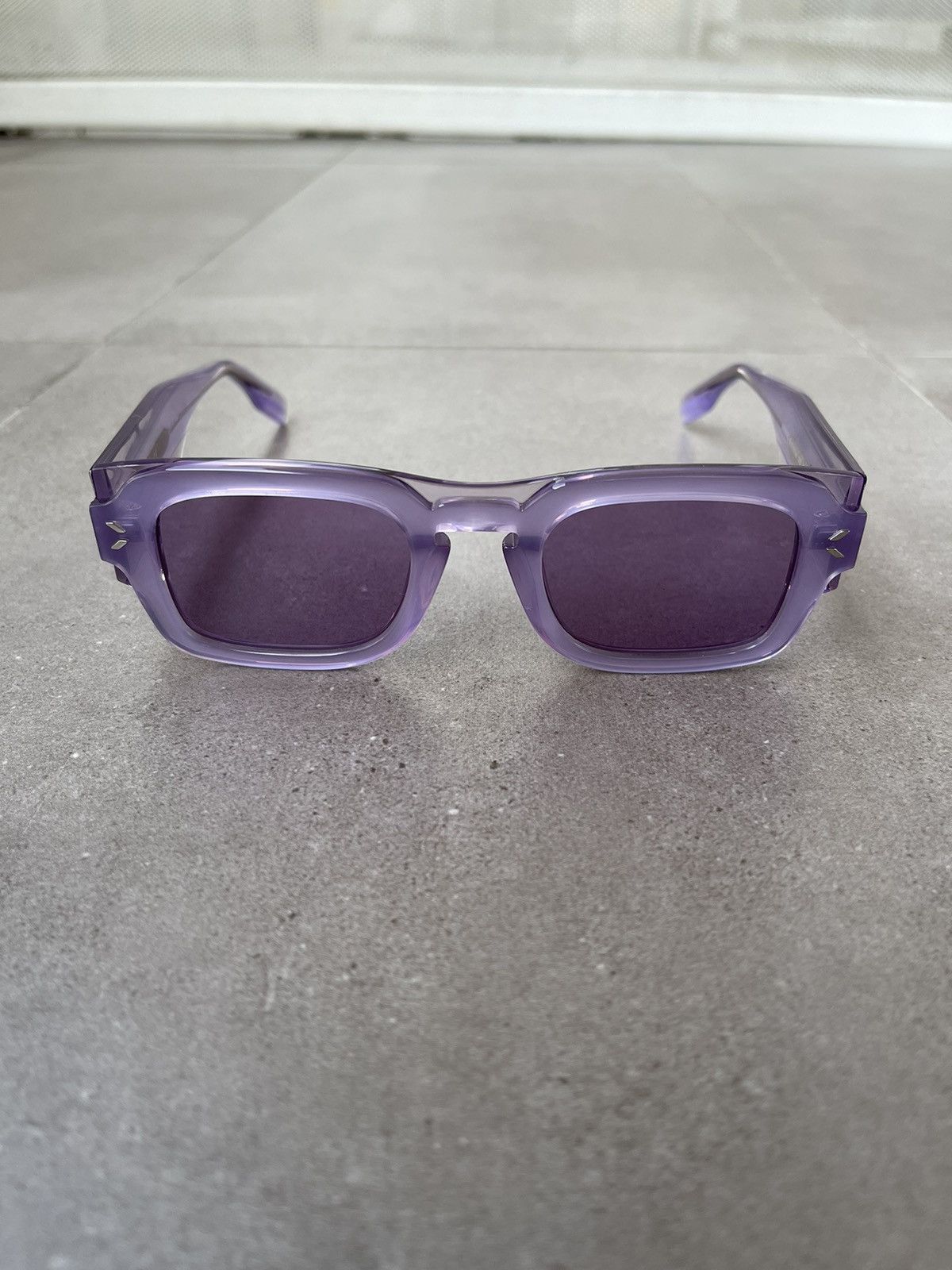 Alexander McQueen × McQ Alexander McQueen !DS! SS23 Alexander Mcqueen MQ0359S Violet Square Sunglasses Size ONE SIZE - 7 Thumbnail