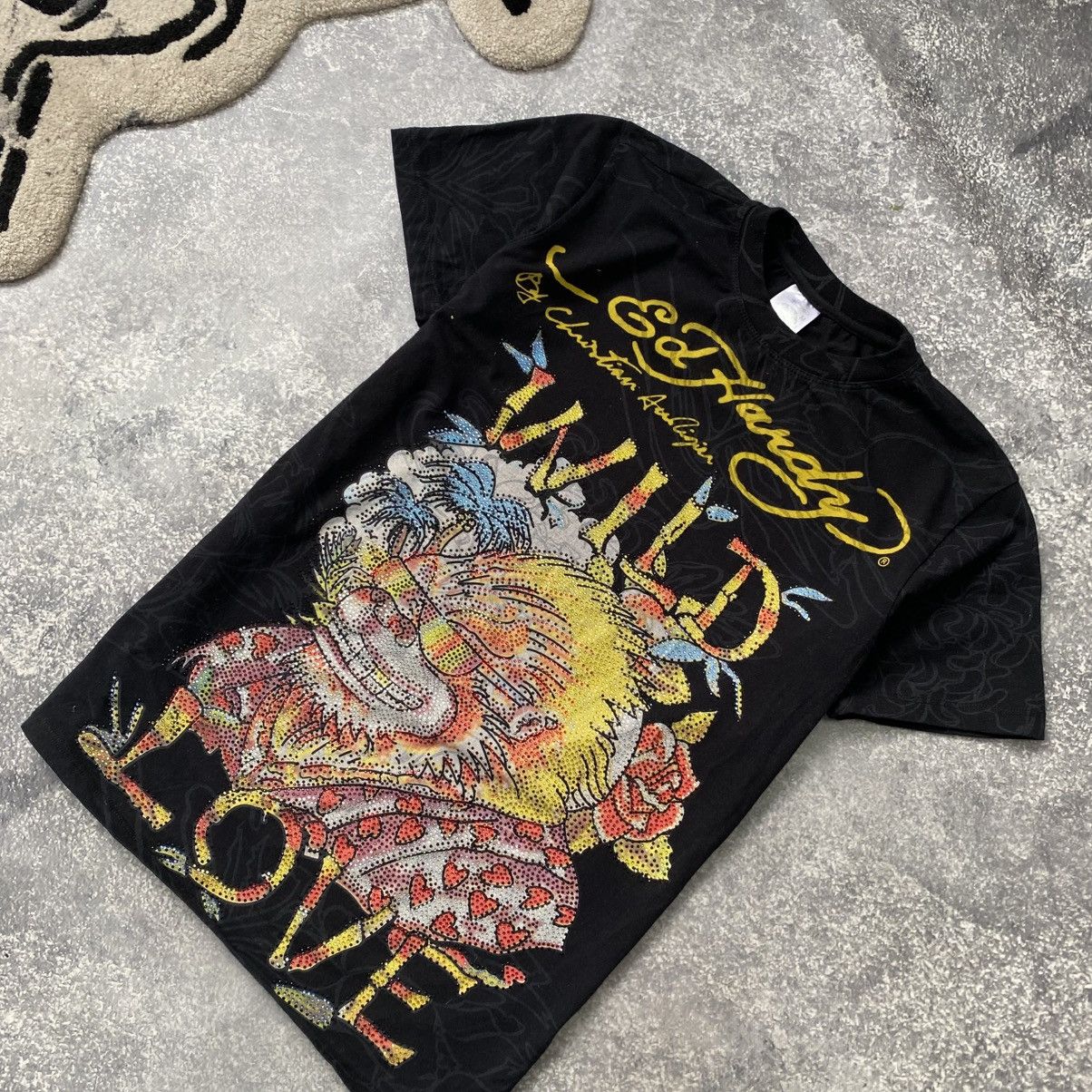 Ed Hardy Vintage Ed Hardy by Christian Audigier y2k overprinted tee Size US M / EU 48-50 / 2 - 2 Thumbnail