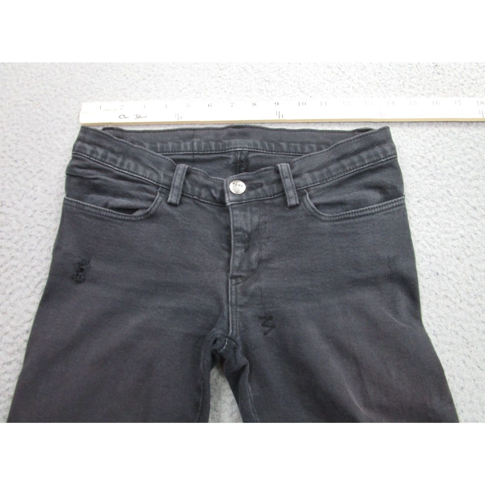 Ksubi Ksubi Jeans Womens 8 Black Skinny Distressed Zip Hem Stretch Denim Australia Size 30" / US 8 / IT 44 - 6 Thumbnail