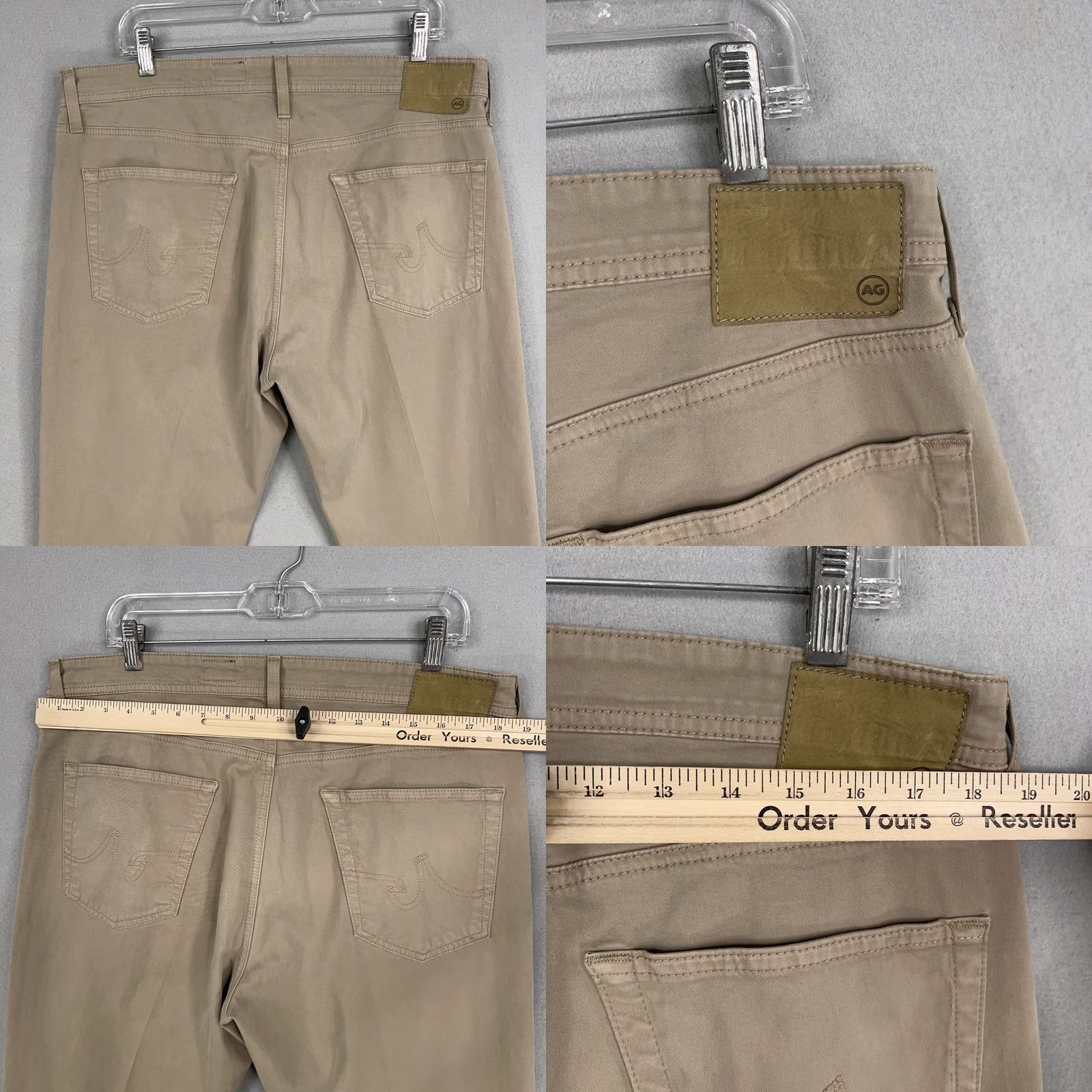 Vintage AG The Protégé Pants Mens 36 Khaki Stretch Classic Straight Size US 36 / EU 52 - 9 Thumbnail