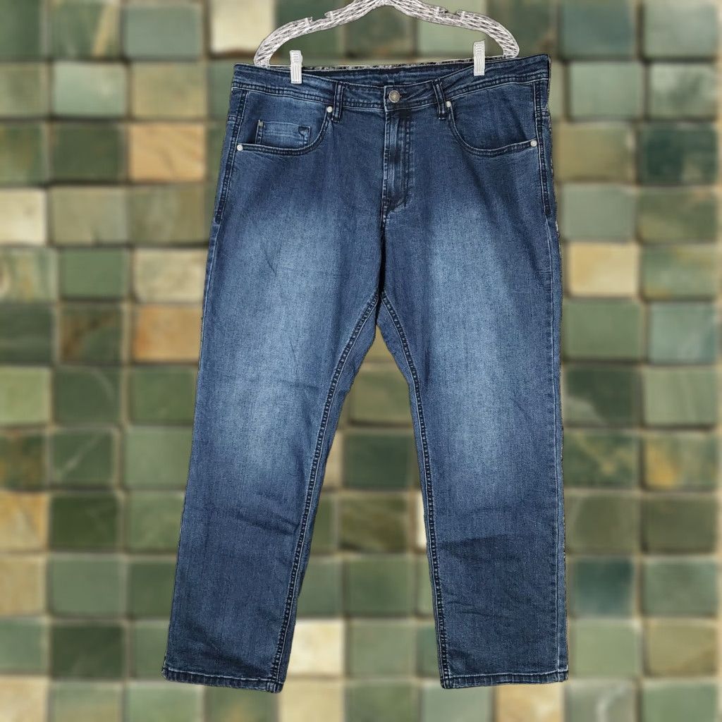 Buffalo David Bitton Buffalo David Bitton Slim Straight Leg Dark Wash Blue Jeans Mens 38x30 Size US 38 / EU 54 - 1 Thumbnail