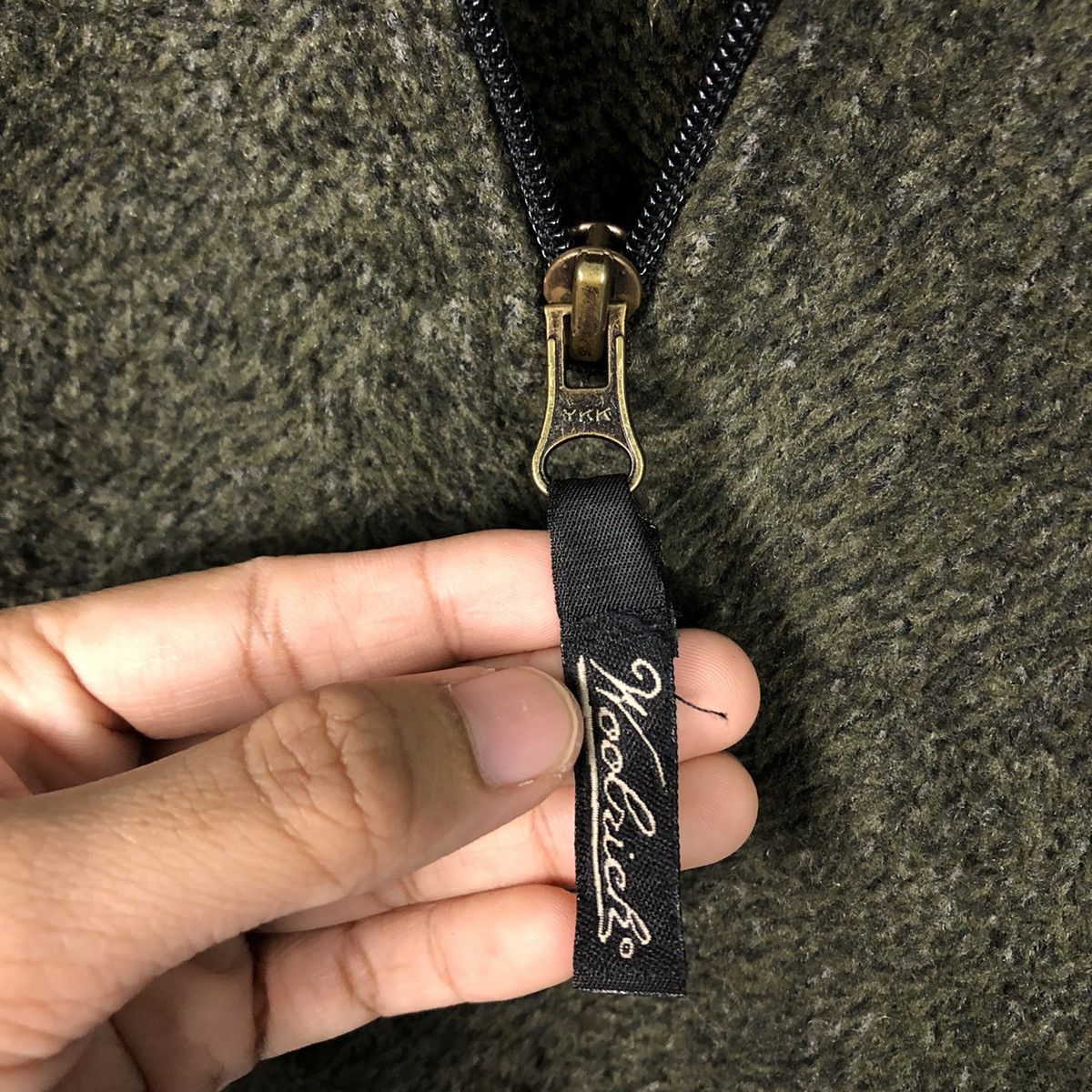 Vintage 📌Vintage Fleece Jacket Half Zipper Woolrich Made in Usa Size US L / EU 52-54 / 3 - 15 Thumbnail