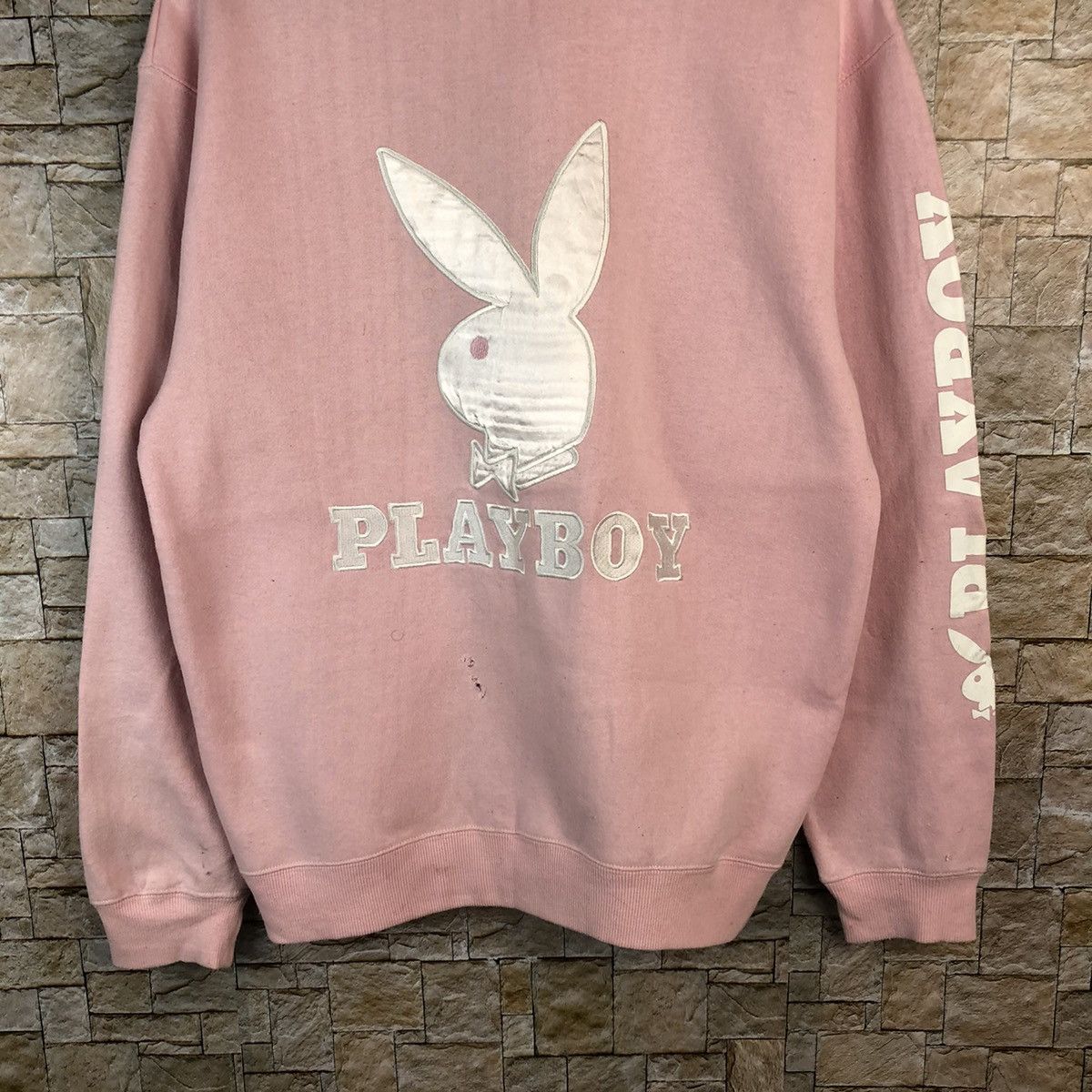 Playboy Playboy big logo Pink vintage Sweatshirt #A1177 Size US M / EU 48-50 / 2 - 3 Thumbnail