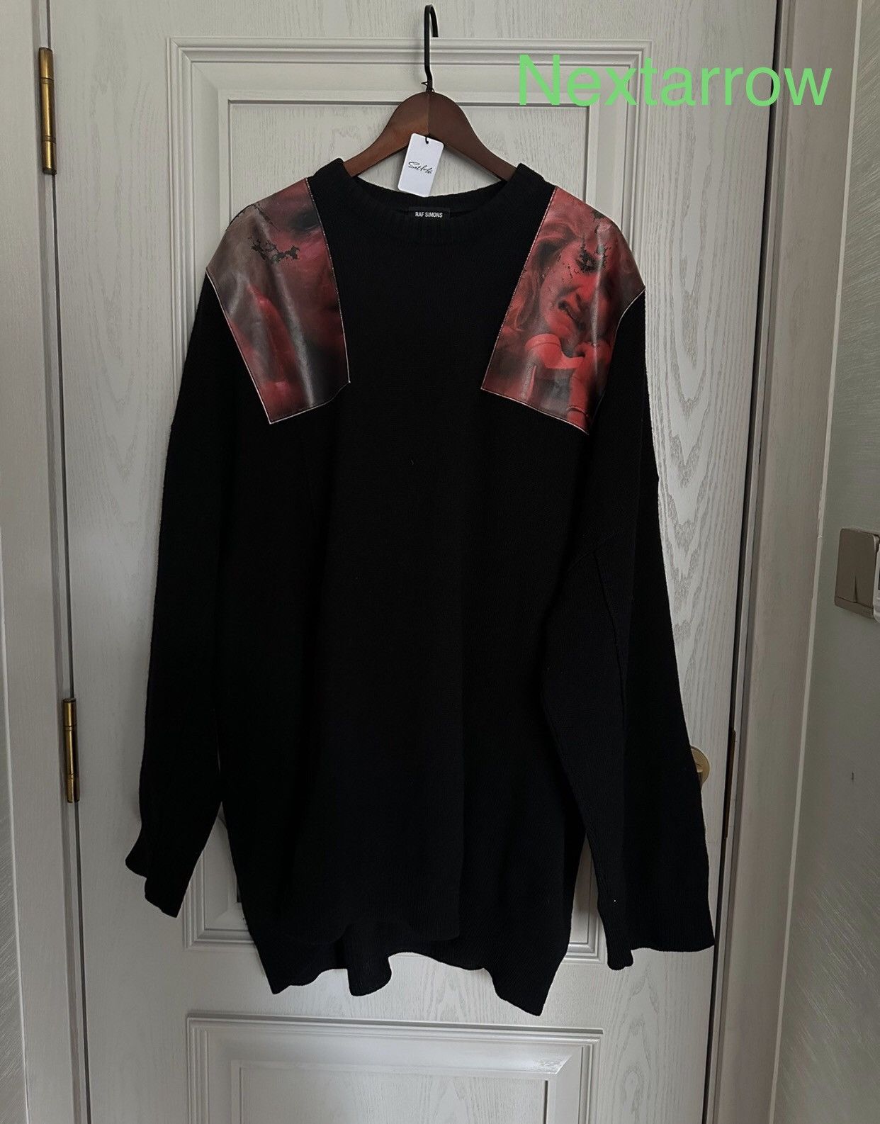 Raf Simons Raf Simons 19aw portrait silhouette patch sweater | Grailed