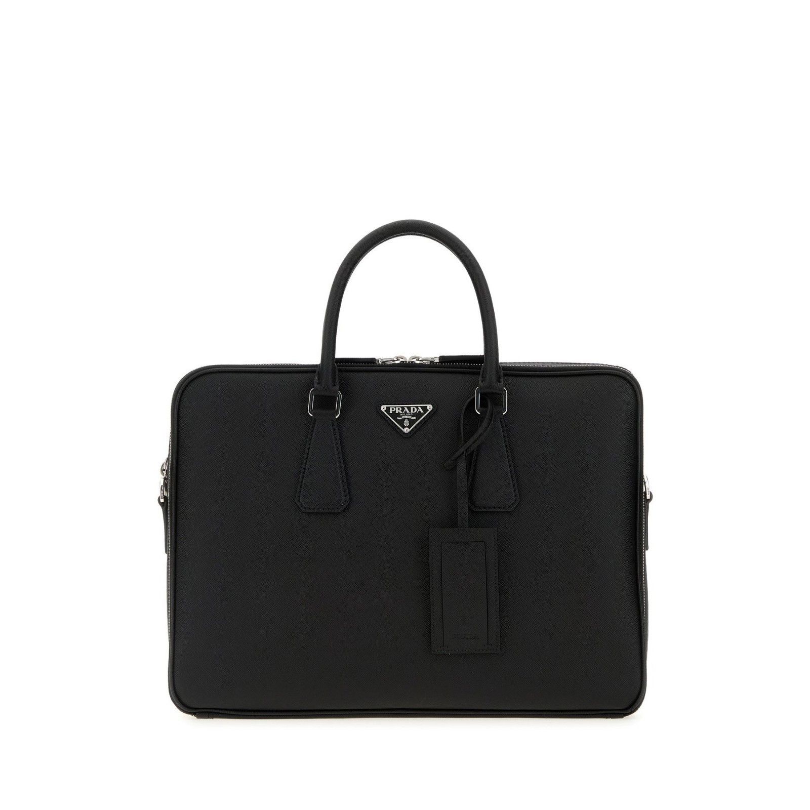 Prada PRADA Black Leather Briefcase Bag New And Authentic Size ONE SIZE - 5 Thumbnail