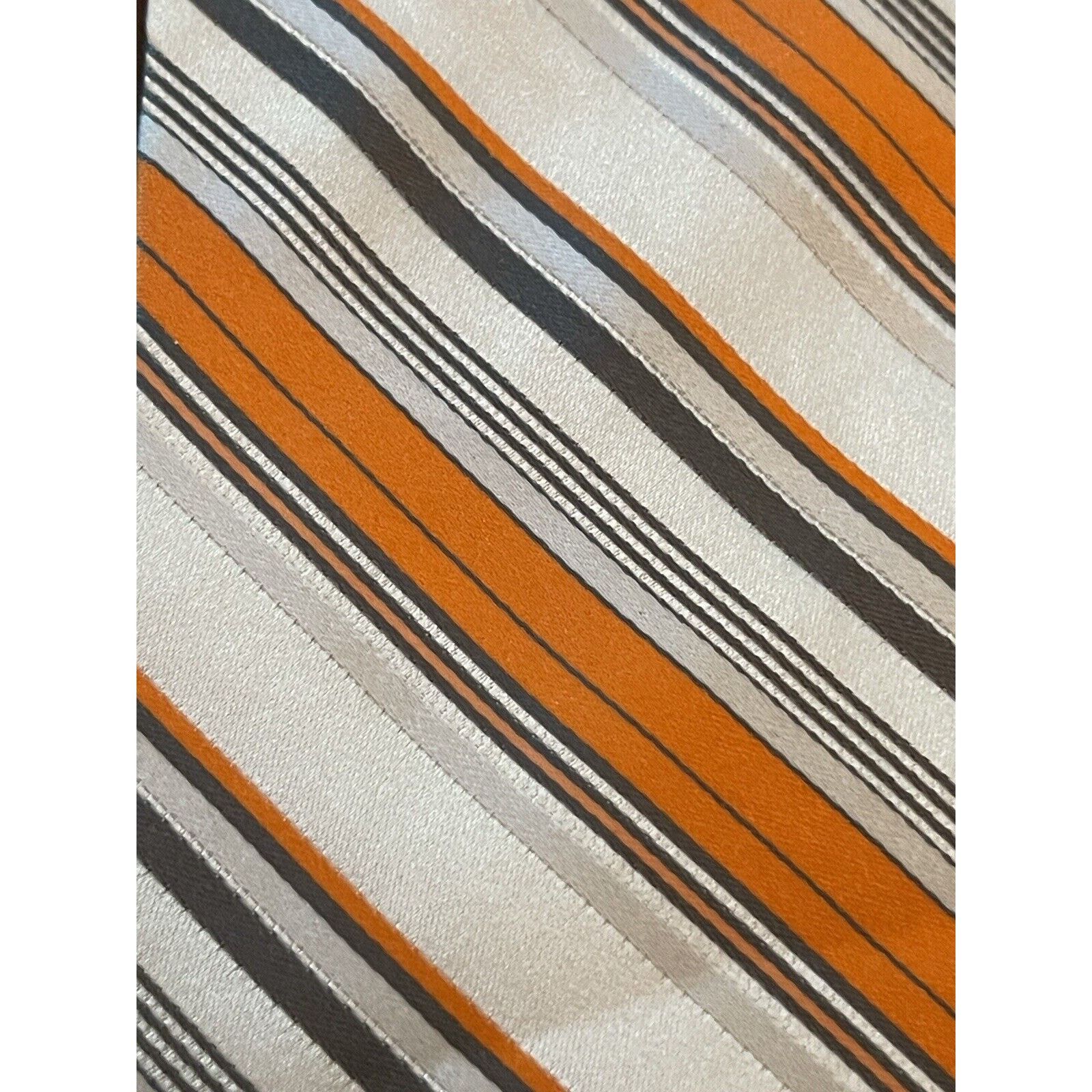 Express Express Design Studio Orange Gray 100% Silk Made In China Size ONE SIZE - 9 Thumbnail