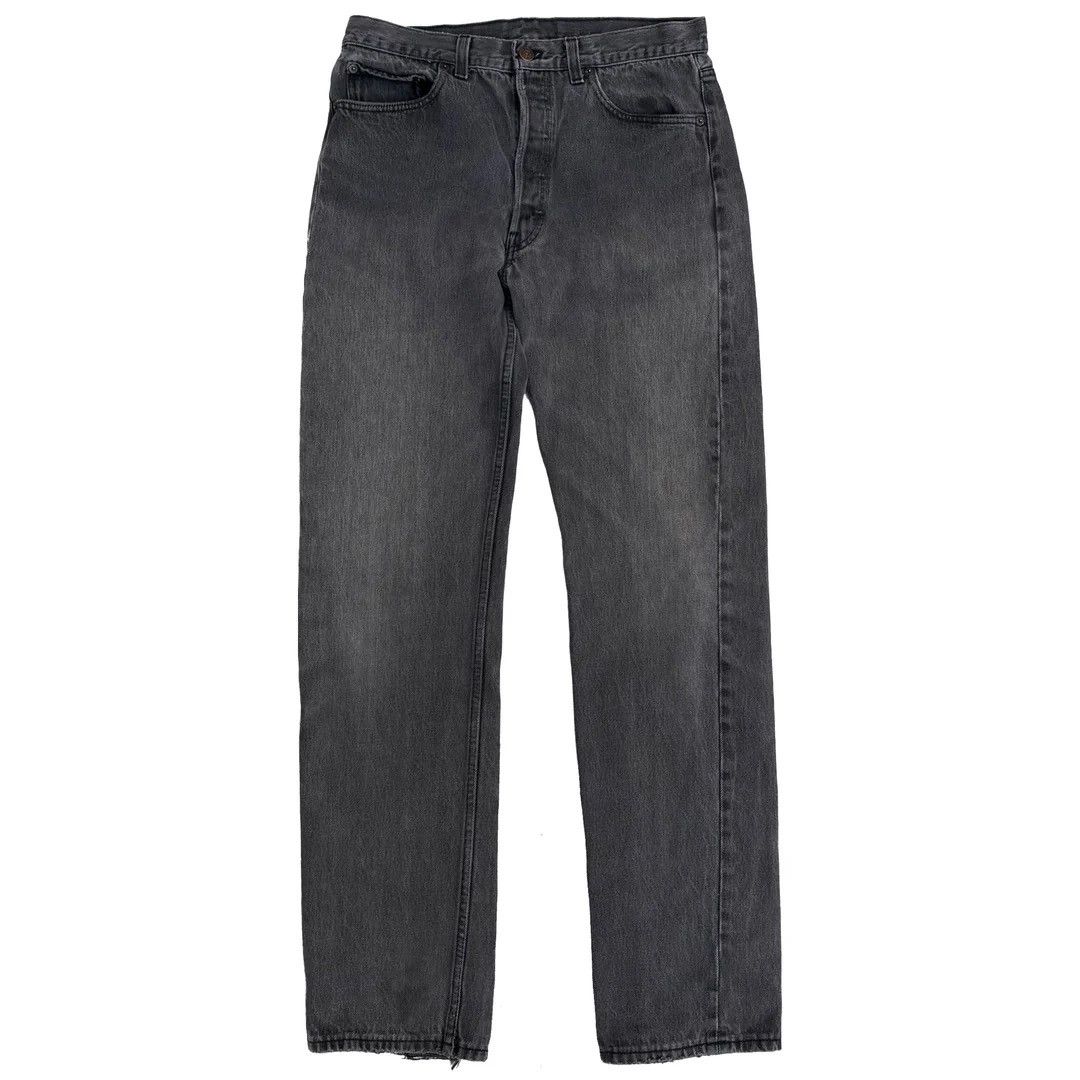Levi's × Vintage Levi’s 501 1980 80s Vintage W30 L31 USA Black Denim Jeans Size US 30 / EU 46 - 2 Thumbnail