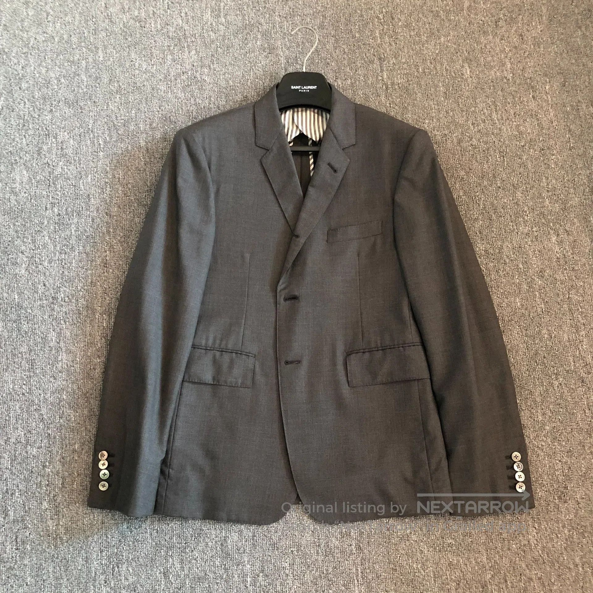 Thom Browne Thom Browne Gray Wool Suit Jacket. Size US L / EU 52-54 / 3 - 2 Thumbnail