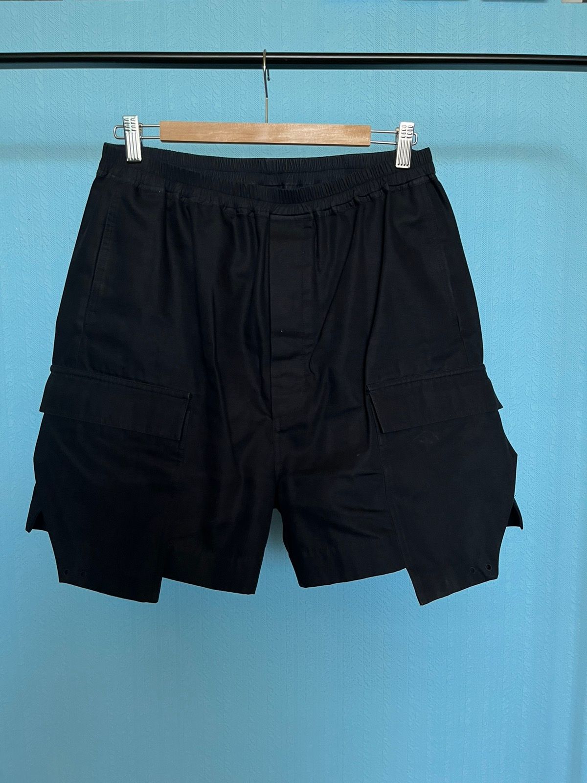 Pre-owned Rick Owens Cyclops Runway Cargo Boxer Shorts In Black