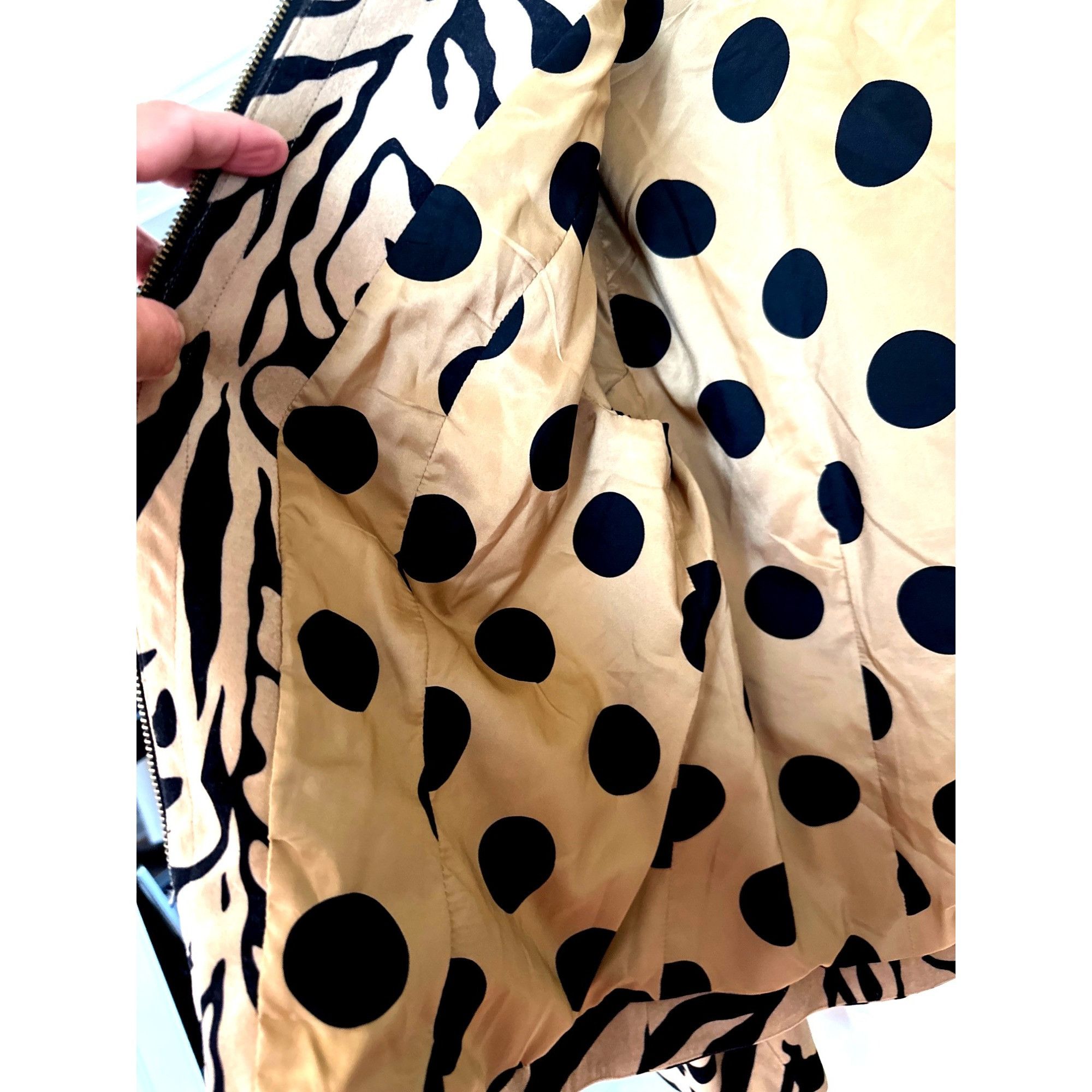 Chicos Chicos Animal Tiger Print Jacket Faux Suede Zip Front Bold S Size L / US 10 / IT 46 - 11 Thumbnail