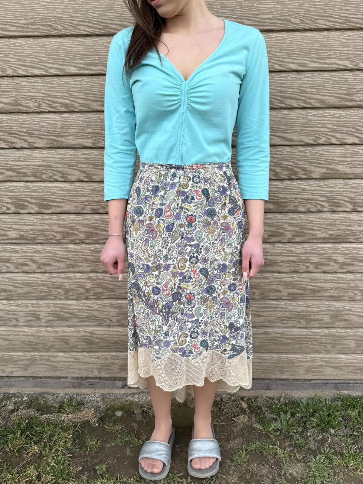 Zadig & Voltaire Zadig & Voltaire Joslin Mandala Skirt Lace Paisley Boho M- L Size 30" / US 8 / IT 44 - 16 Thumbnail