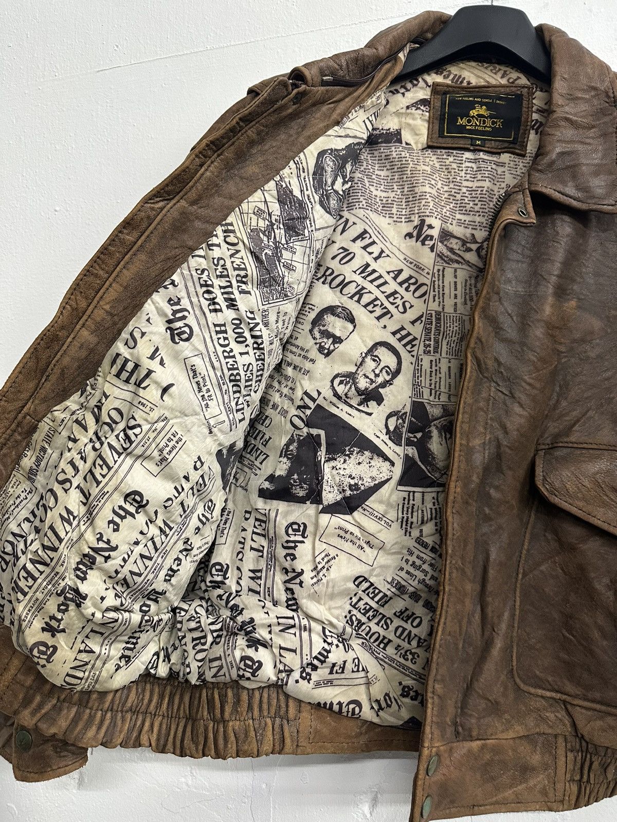 Vintage 90’s Distress Mondick Leather Jacket Size US M / EU 48-50 / 2 - 11 Thumbnail