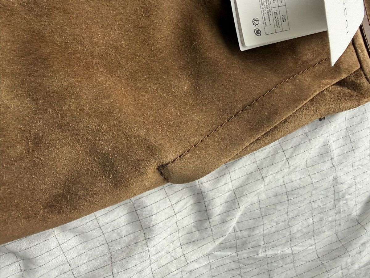 Gucci BNWT Gucci Horsebit-Detail Cropped Suede Trousers Size 27" / US 4 / IT 40 - 7 Thumbnail