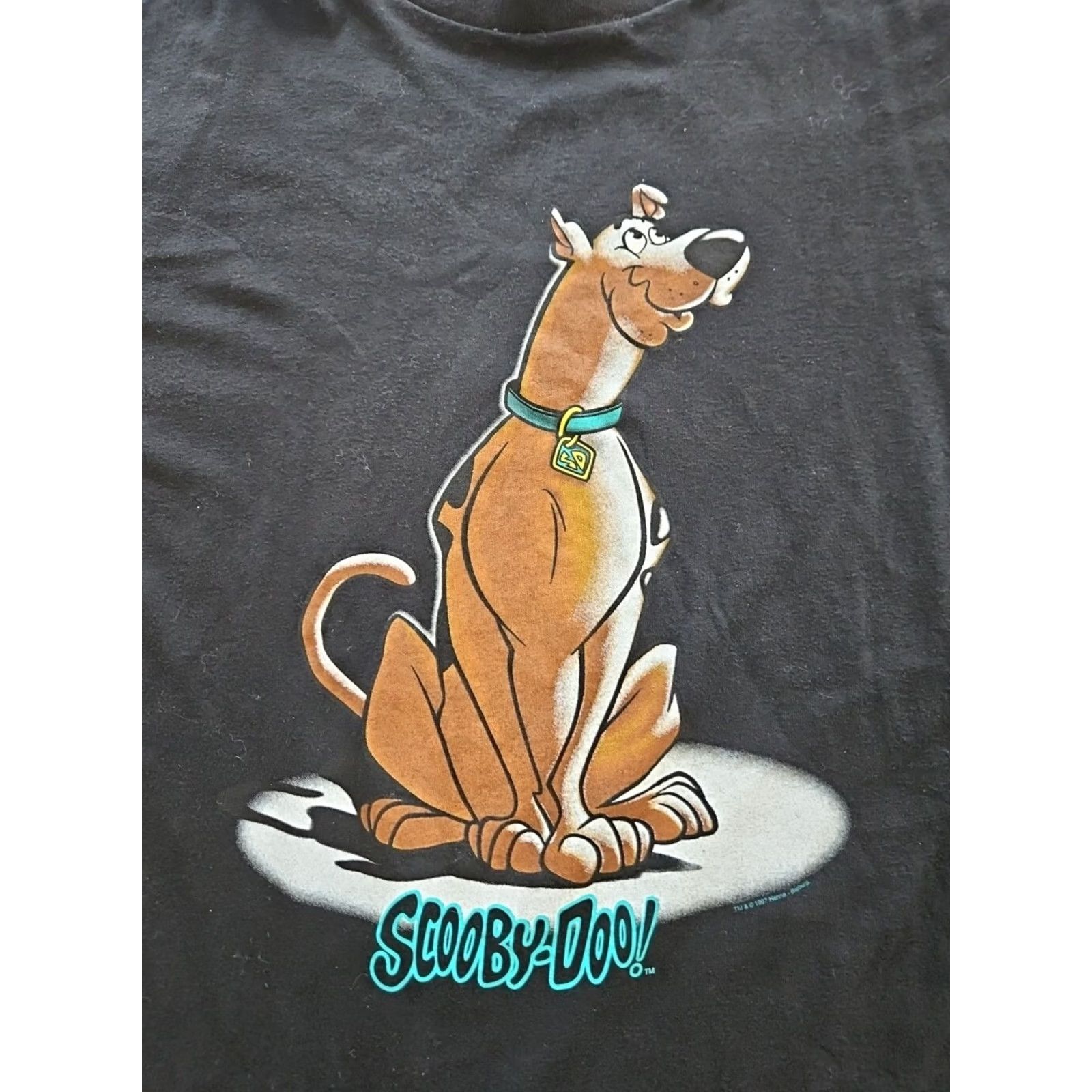 Vintage Vintage Scooby Doo WEAR R.U? Cartoon Network Tshirt Black Mens 4XL Short Sleeve Graphic Tee 1997 Decade 1990s USA Made Mens Size US XXL / EU 58 / 5 - 2 Thumbnail