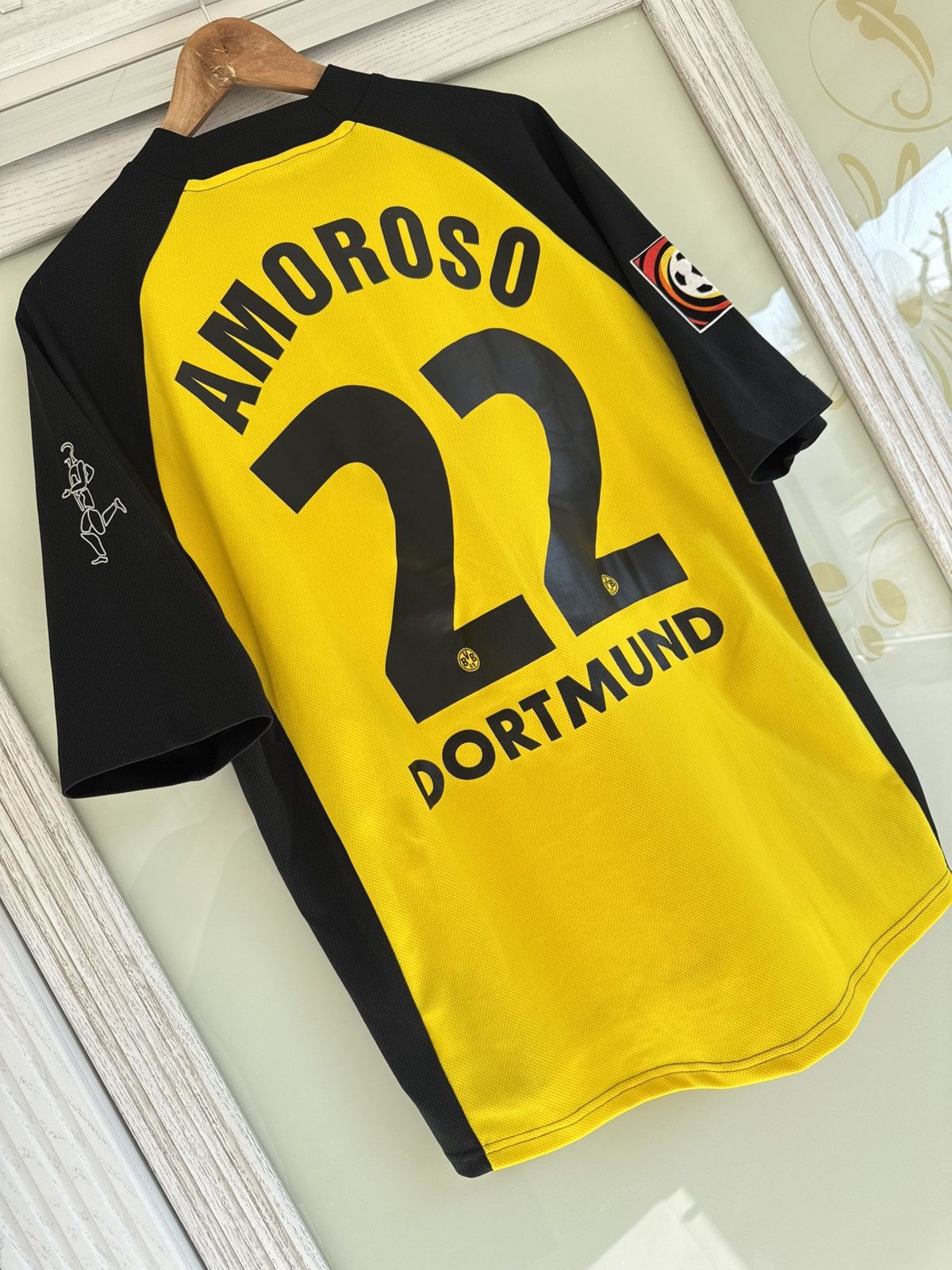 Vintage Amoroso #22 Borussia Dortmund 2001-2002 Home Soccer Jersey Size US XL / EU 56 / 4 - 5 Thumbnail