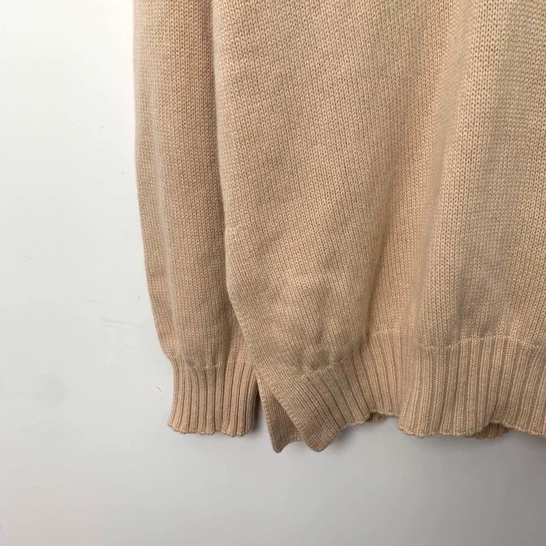 Fendi FENDI Apricot pink logo embossed cashmere V-neck long-slee Size 4XL / US 24-26 - 4 Thumbnail